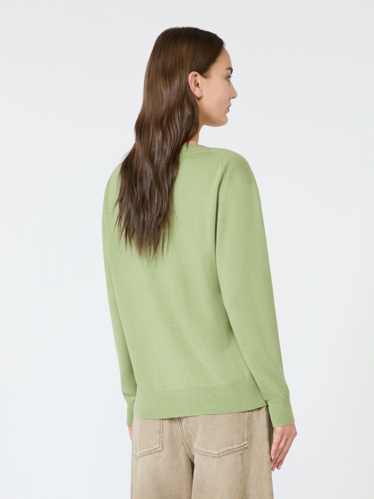 Wool, silk and cashmere V-neck sweater - Weekend Max Mara - 3