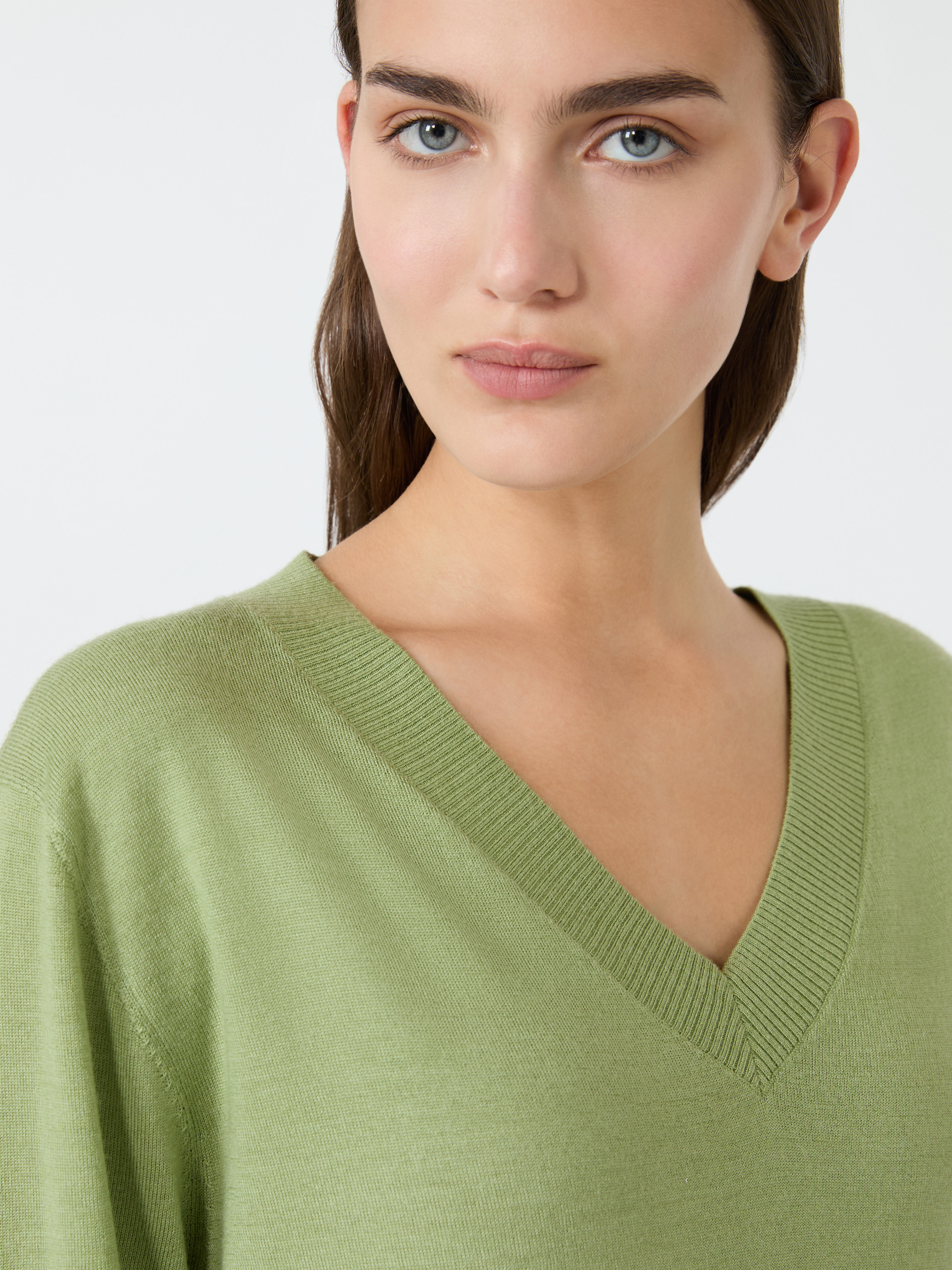 Wool, silk and cashmere V-neck sweater - Weekend Max Mara - 5