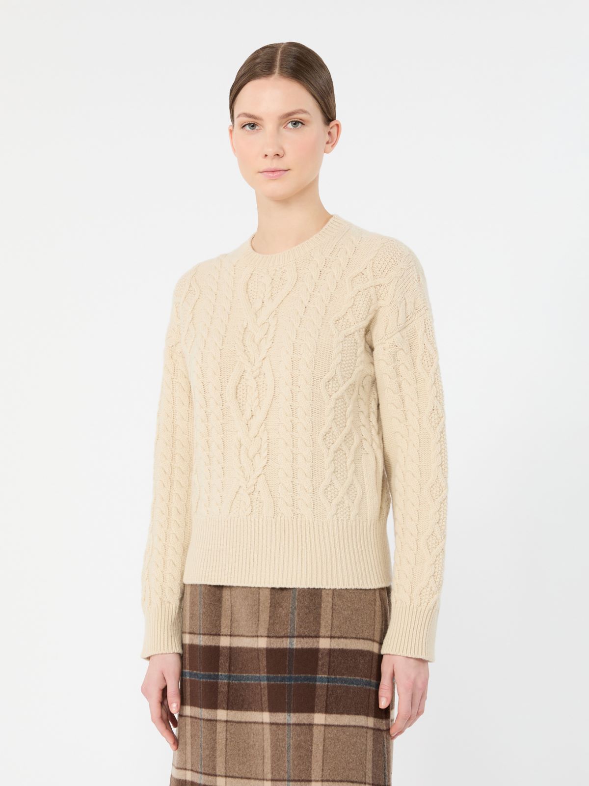 Cable knit wool yarn jumper - Weekend Max Mara - 2