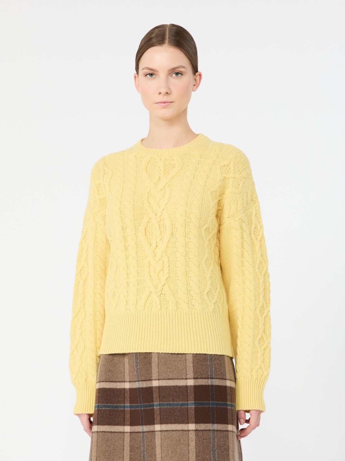 Cable knit wool yarn jumper - Weekend Max Mara - 2
