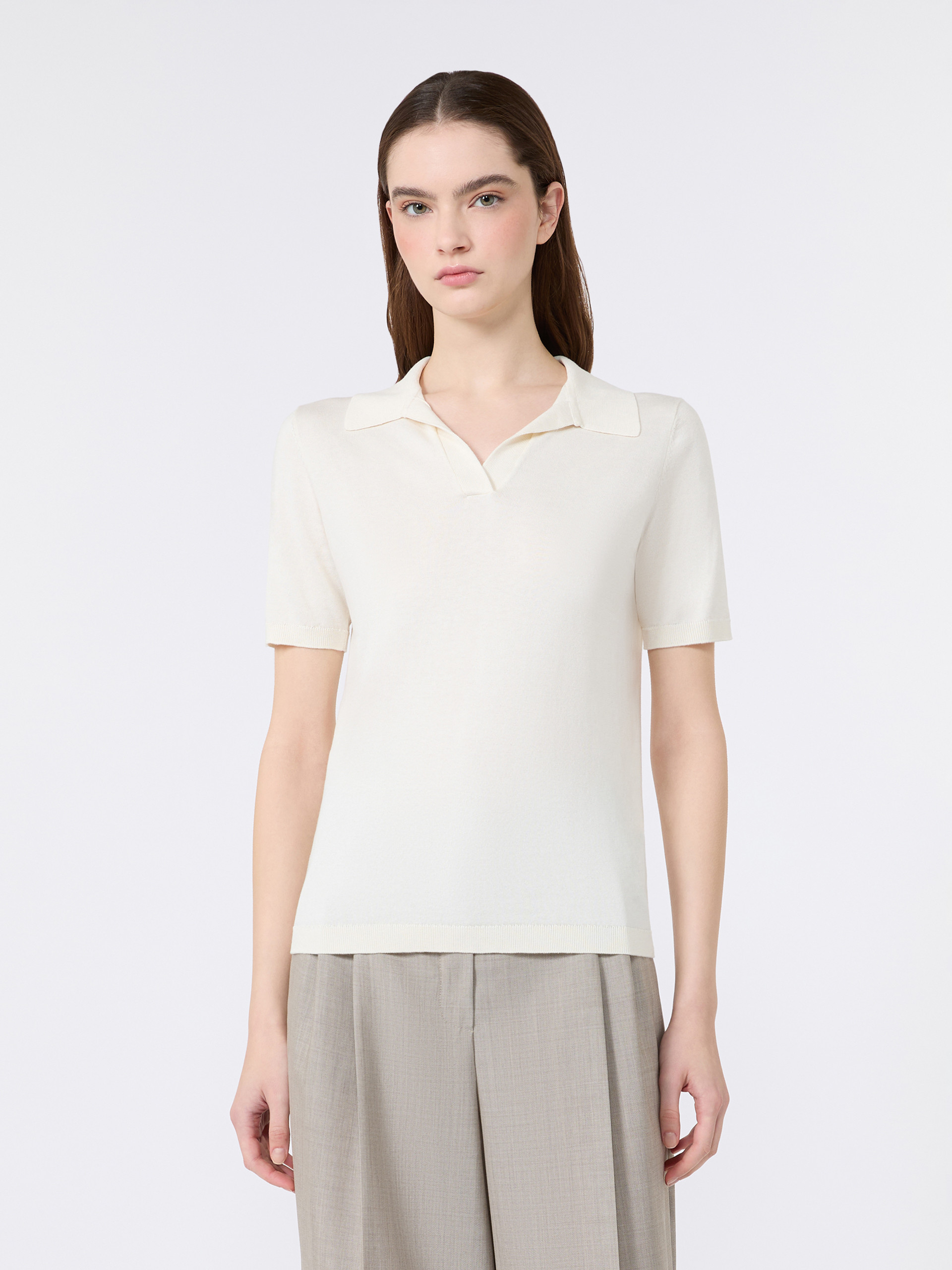 Silk and cotton yarn sweater - ECRU - Weekend Max Mara - 2