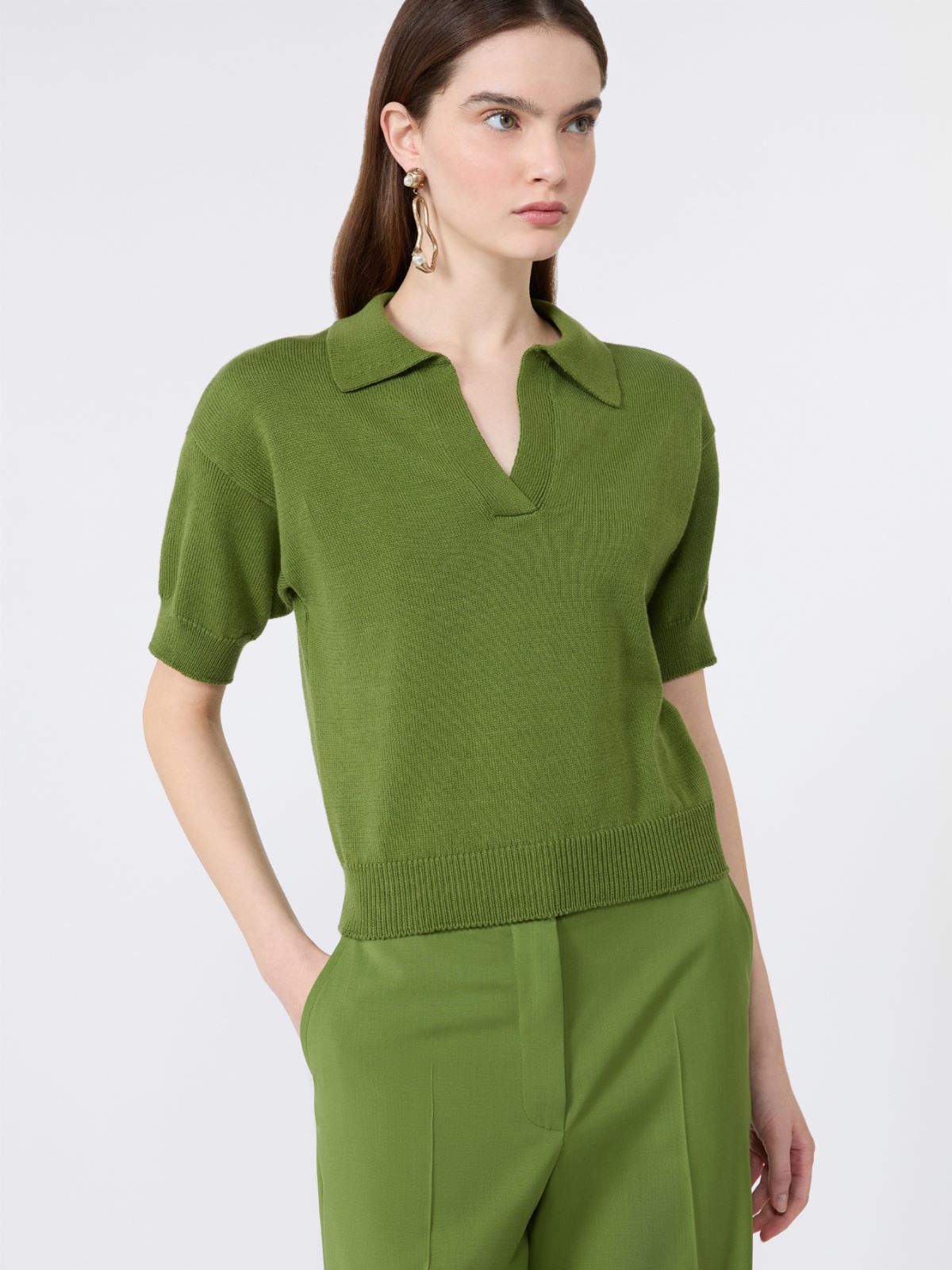 Cotton yarn sweater - GREEN - Weekend Max Mara - 4