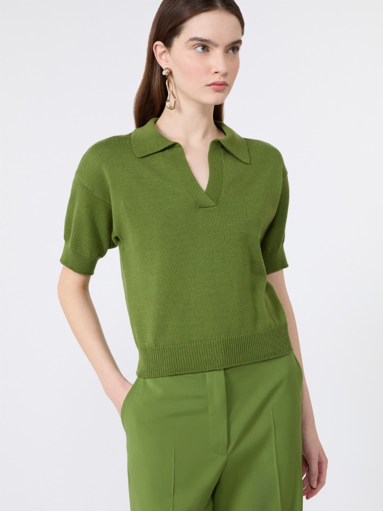 Cotton yarn sweater - GREEN - Weekend Max Mara