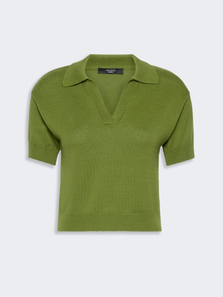 Cotton yarn sweater - GREEN - Weekend Max Mara