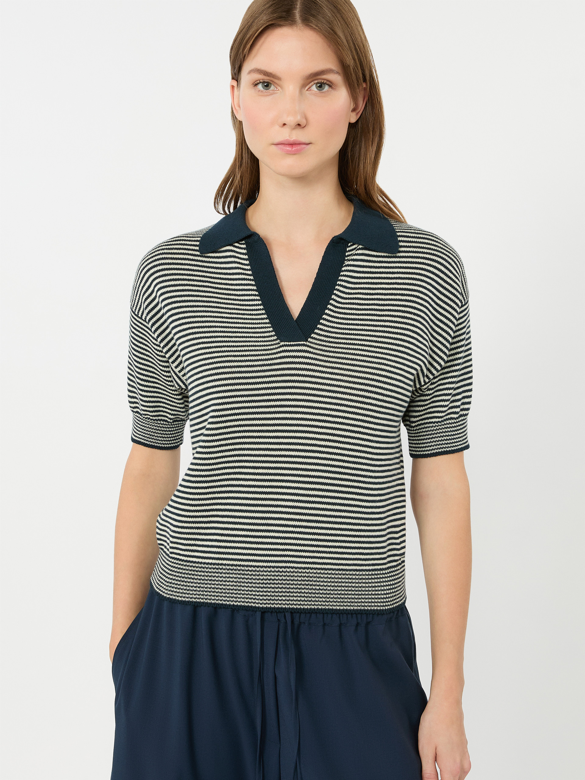 Cotton yarn sweater - NAVY - Weekend Max Mara - 4