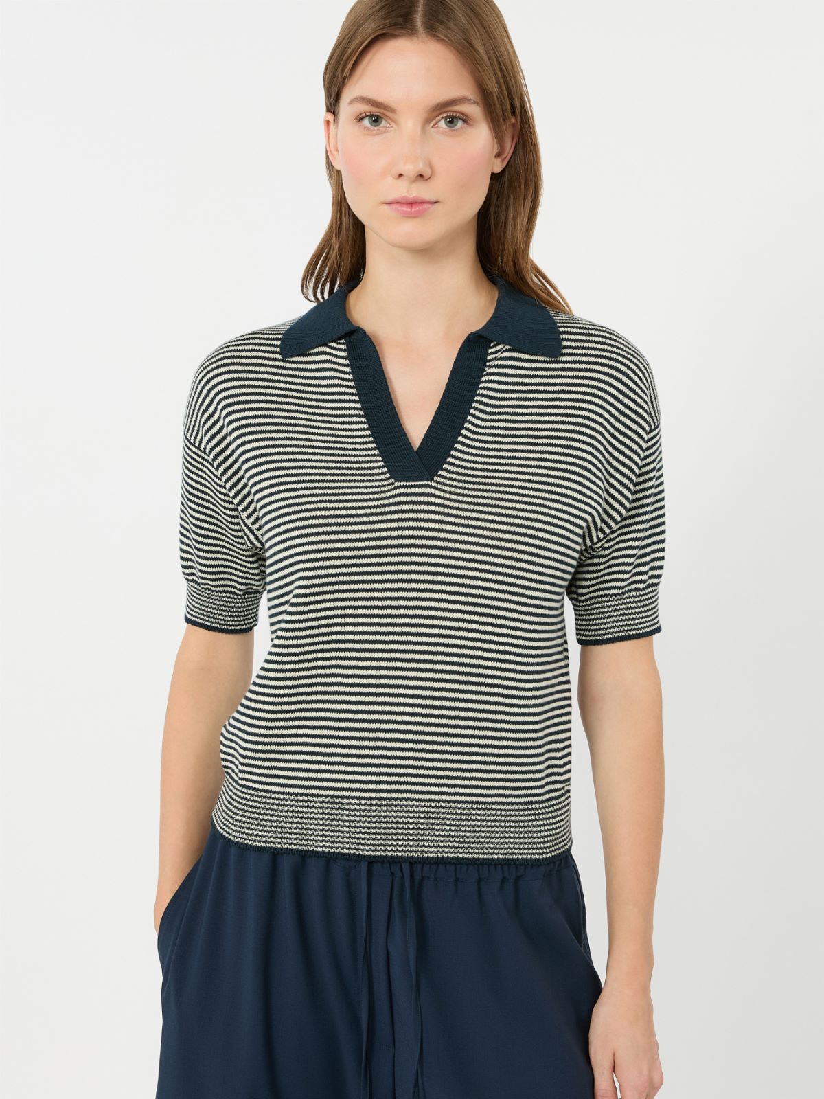 Cotton yarn sweater - NAVY - Weekend Max Mara - 4