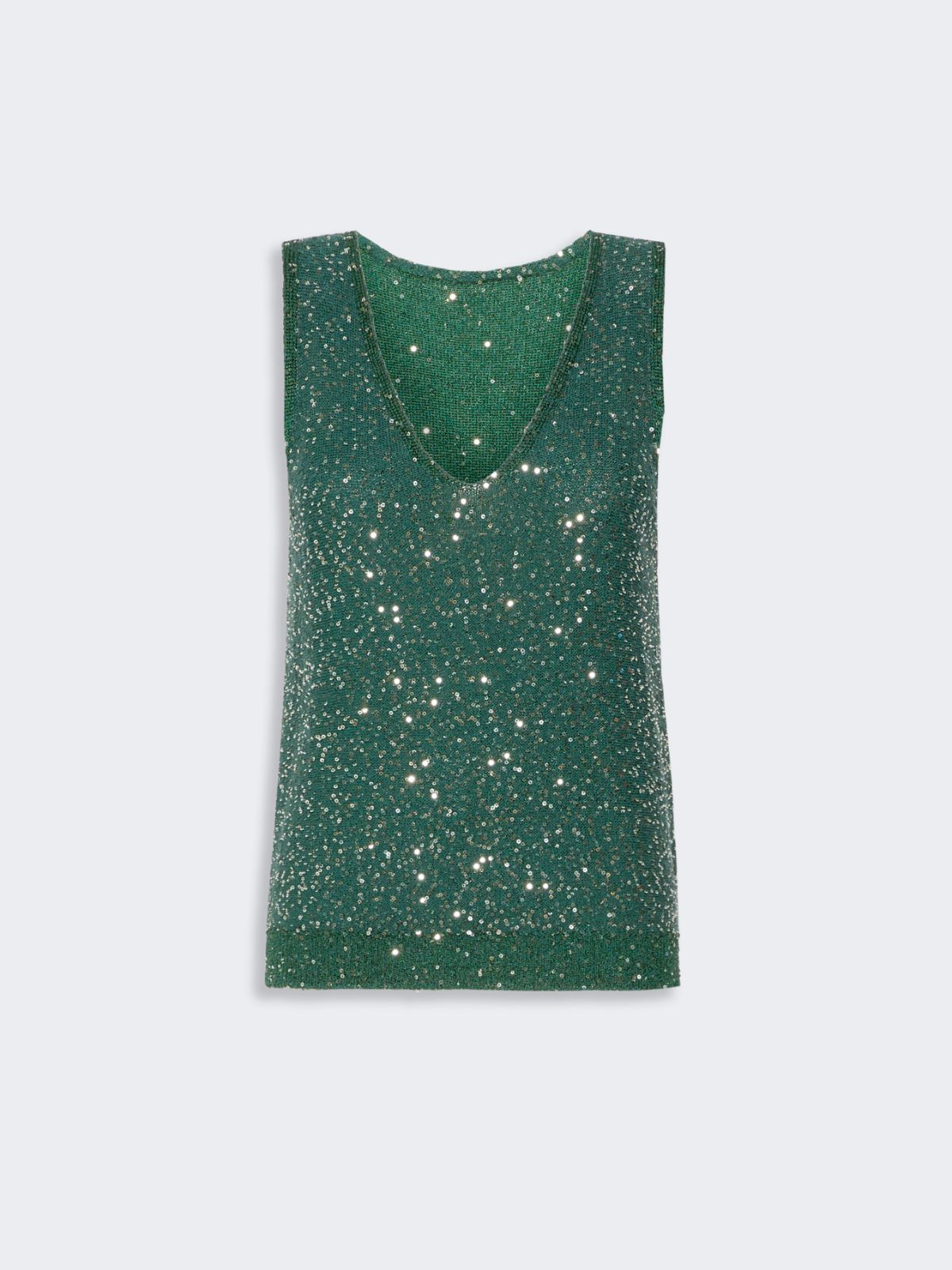 Sleeveless sweater with sequin detail - GREEN - Weekend Max Mara - 6