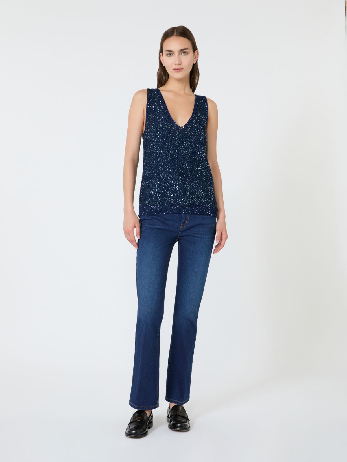 Maglia smanicata con paillettes - Weekend Max Mara