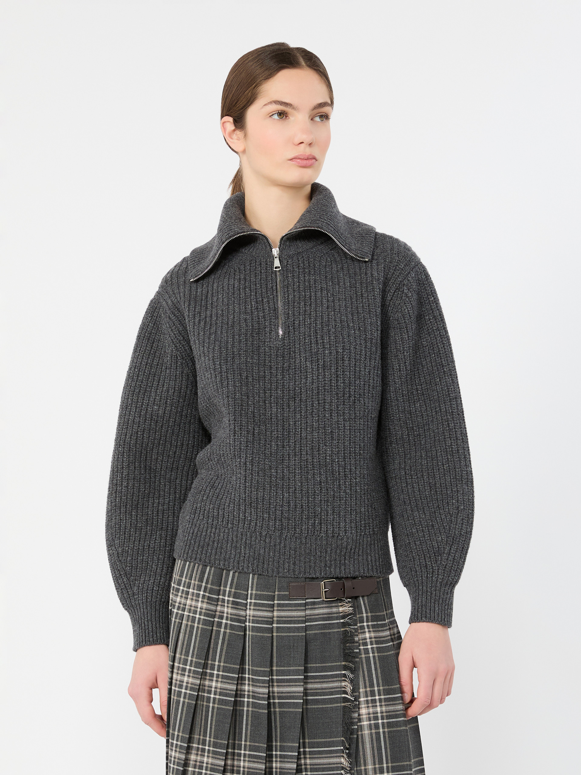 Wool zip-up roll-neck jumper - Weekend Max Mara - 2