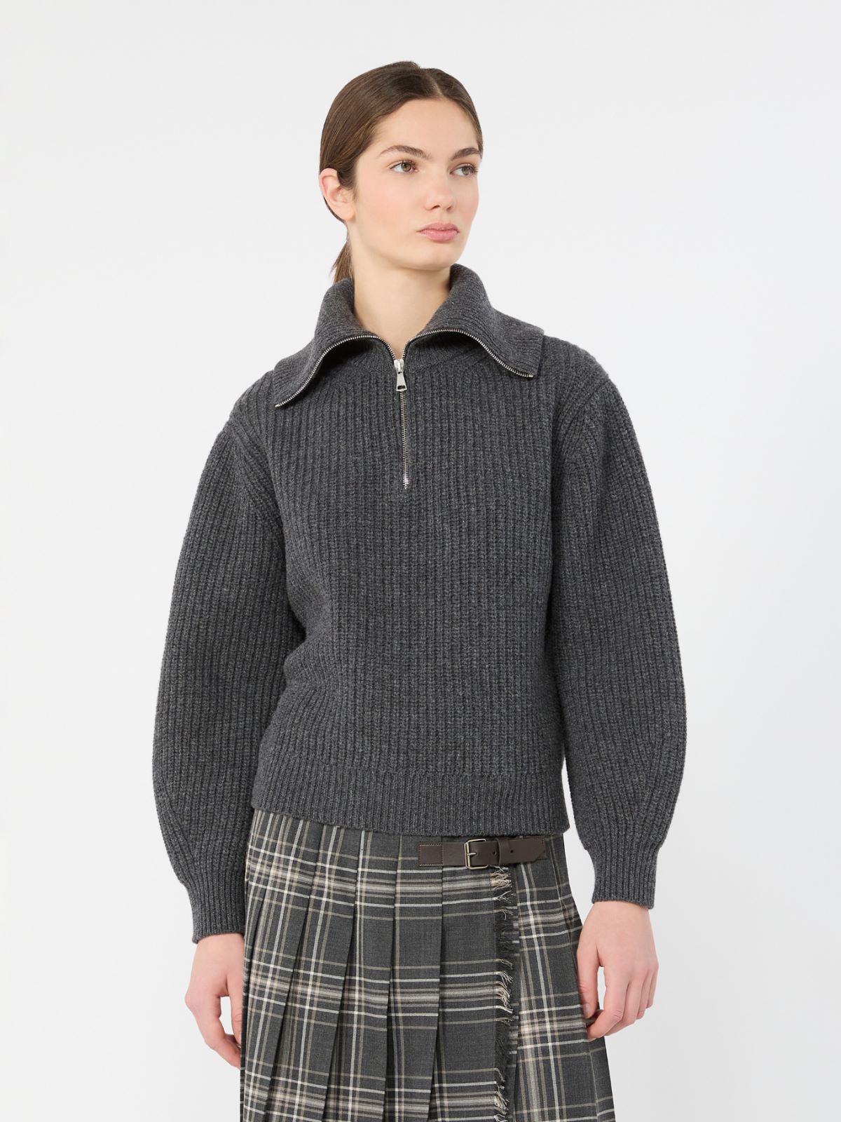 Wool zip-up roll-neck jumper - Weekend Max Mara - 2
