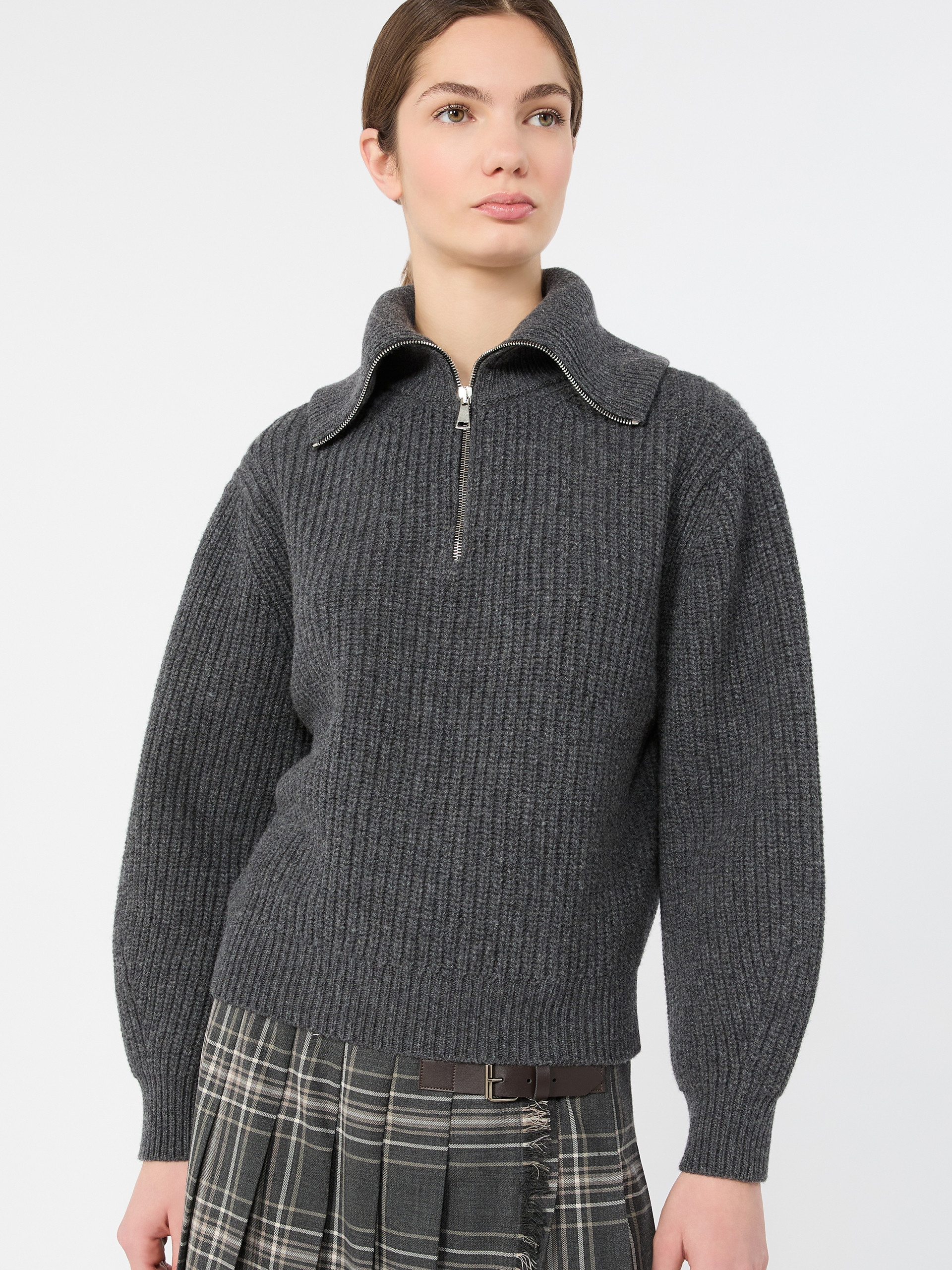 Wool zip-up roll-neck jumper - Weekend Max Mara - 4