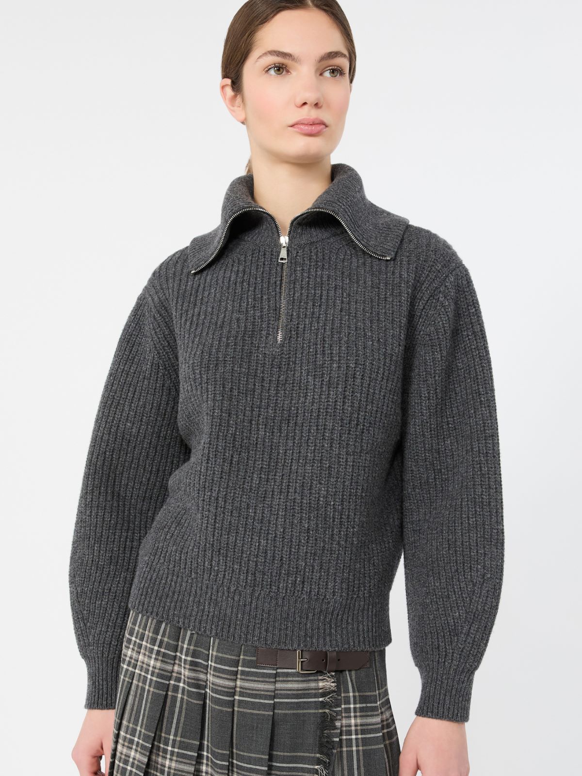 Wool zip-up roll-neck jumper - Weekend Max Mara - 4