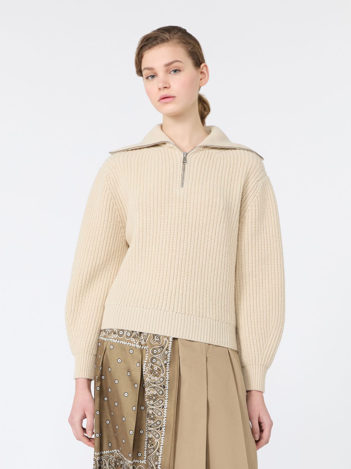 Wool zip-up roll-neck jumper - Weekend Max Mara - 2