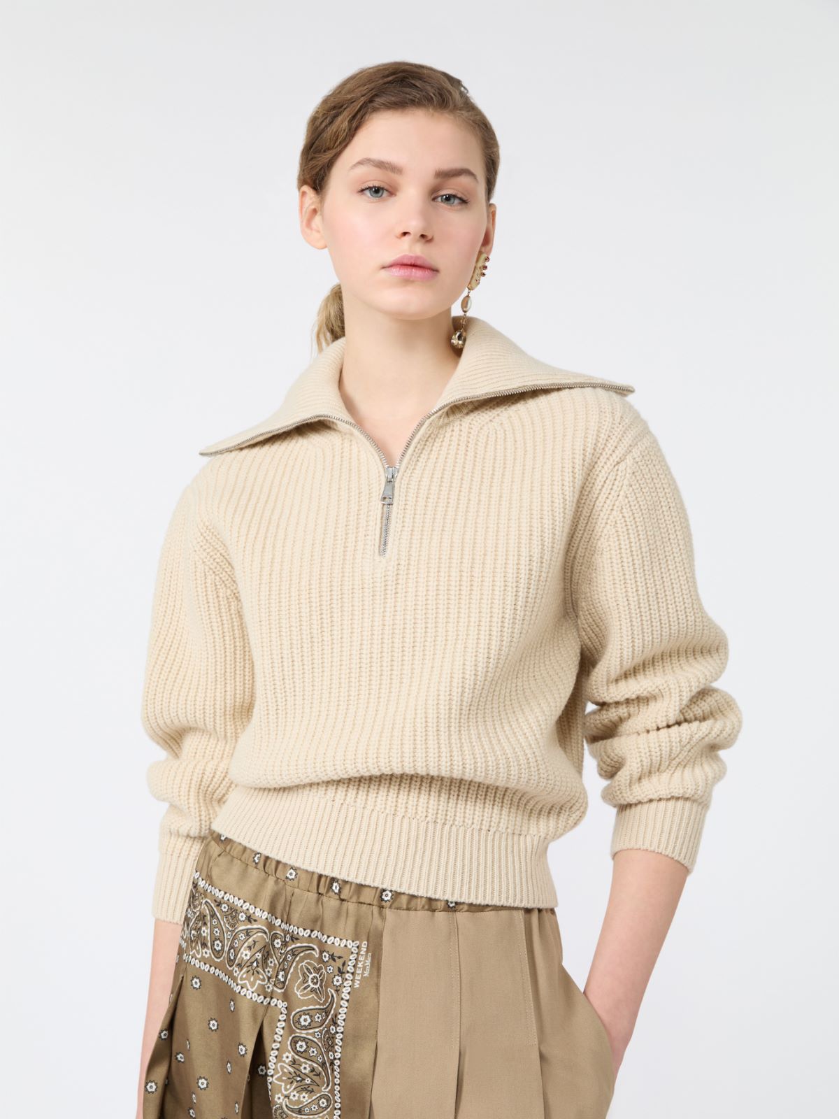 Wool zip-up roll-neck jumper - Weekend Max Mara - 4