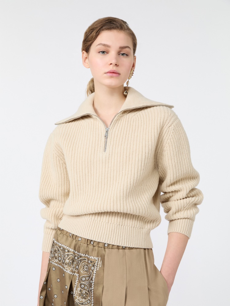 Wool zip-up roll-neck jumper - Weekend Max Mara