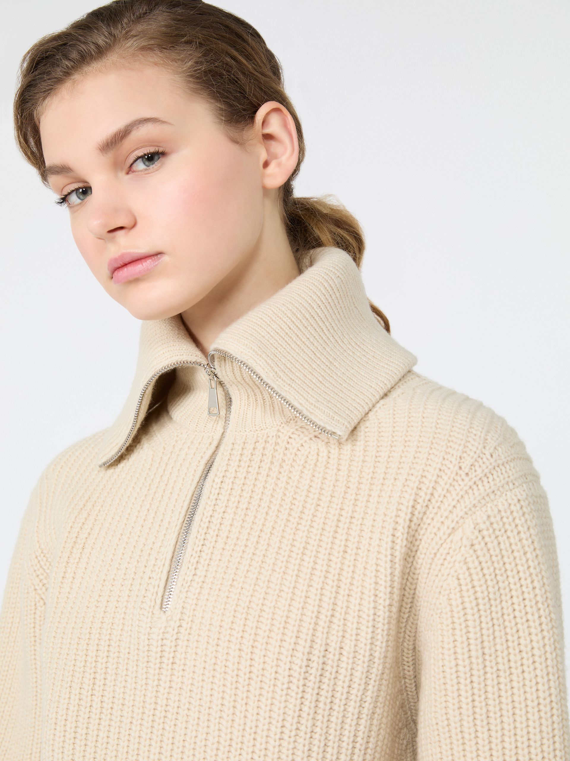 Wool zip-up roll-neck jumper - Weekend Max Mara - 5