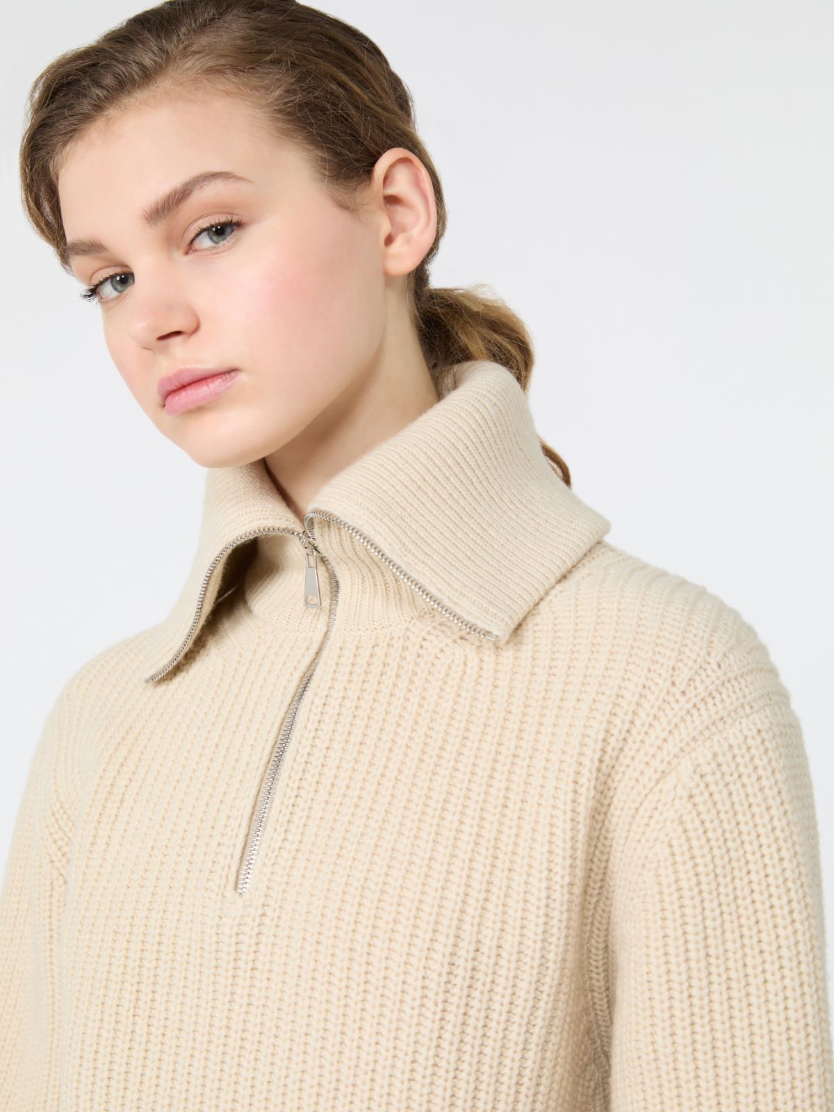 Wool zip-up roll-neck jumper - Weekend Max Mara - 5