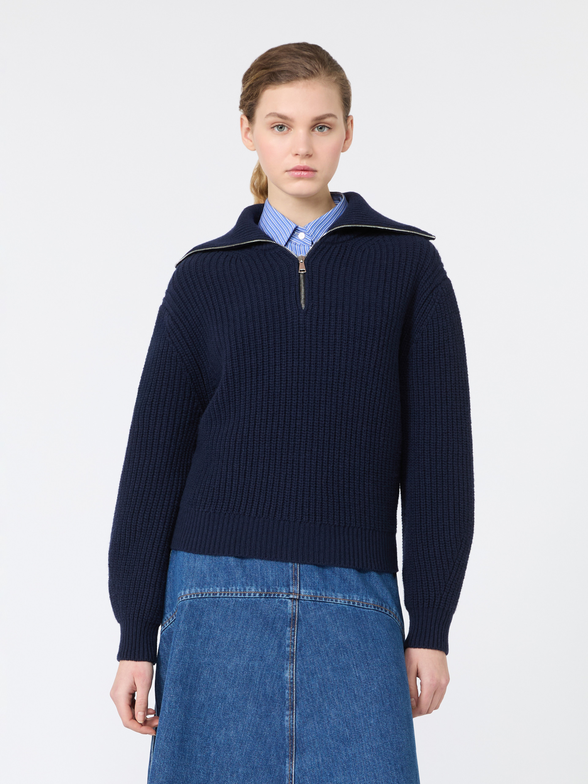 Wool zip-up roll-neck jumper - Weekend Max Mara - 2