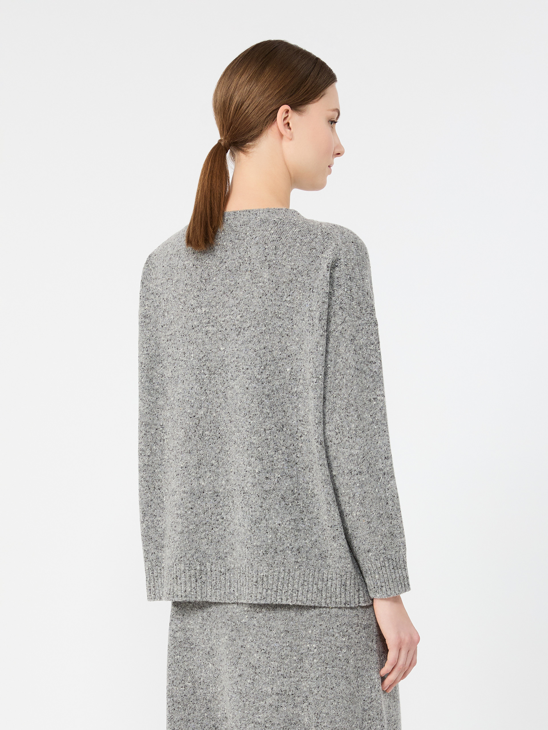 Tweed-effect wool and silk blend jumper - Weekend Max Mara - 3