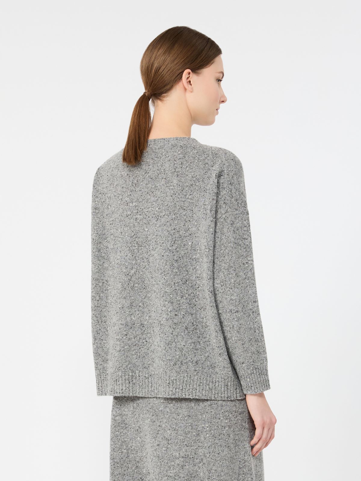 Tweed-effect wool and silk blend jumper - Weekend Max Mara - 3