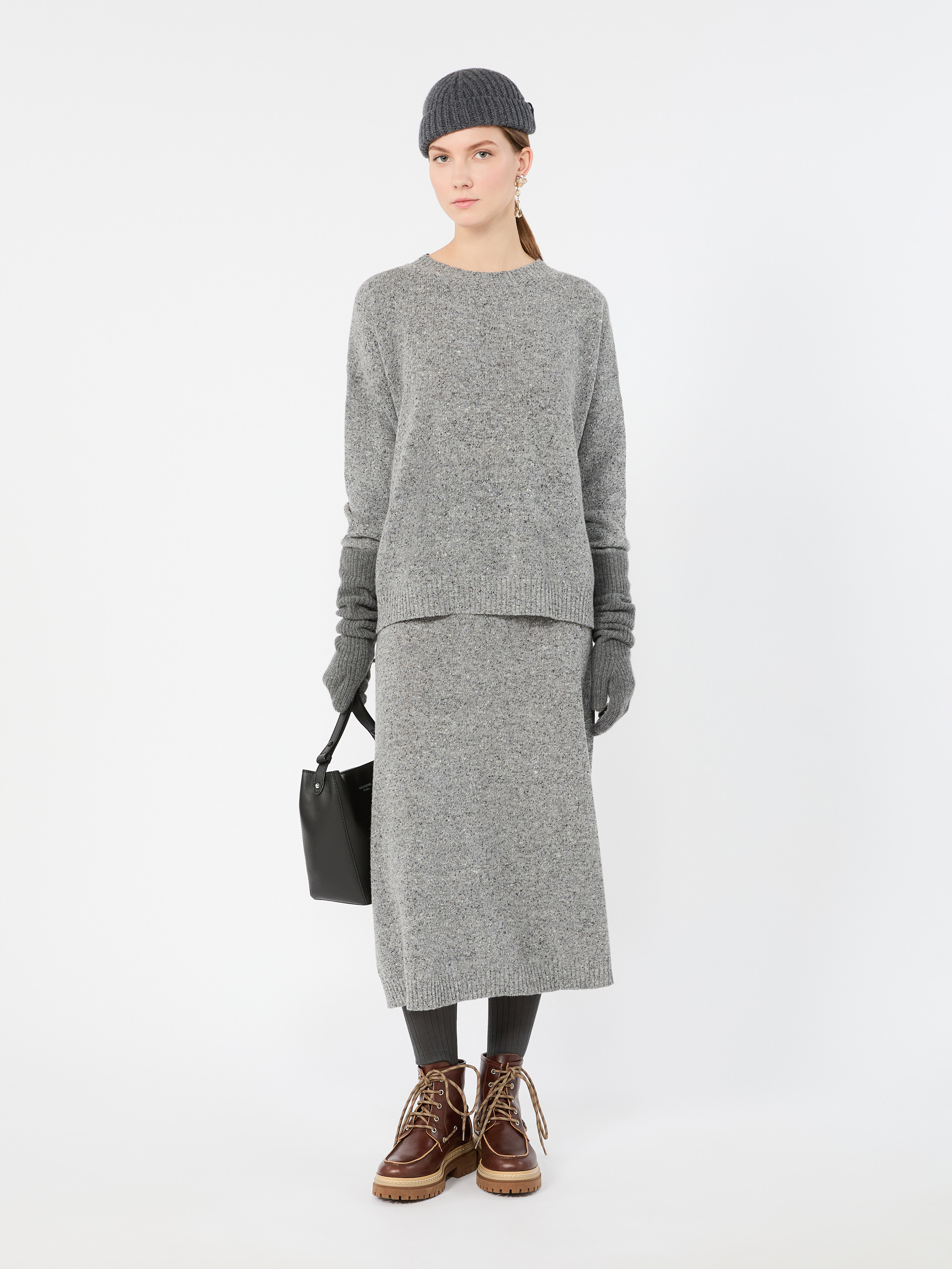 Tweed-effect wool and silk blend jumper - Weekend Max Mara