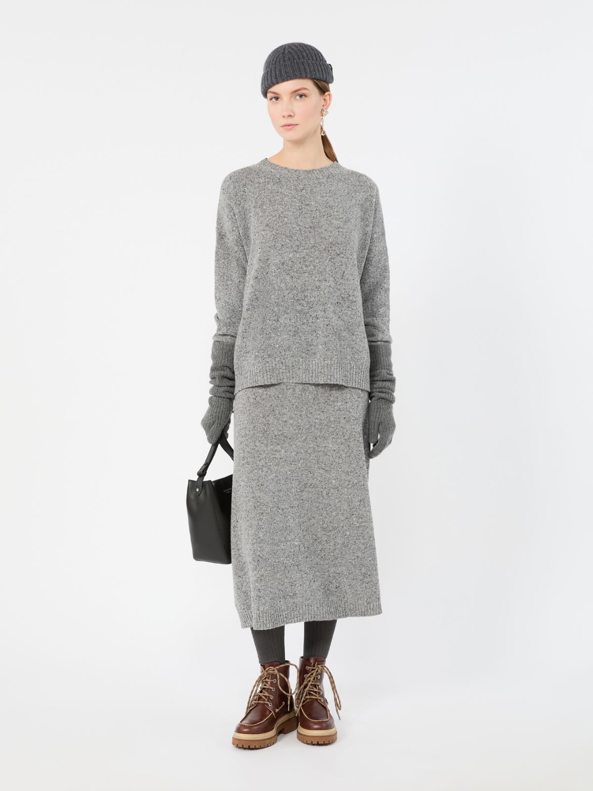 Tweed-effect wool and silk blend jumper - Weekend Max Mara