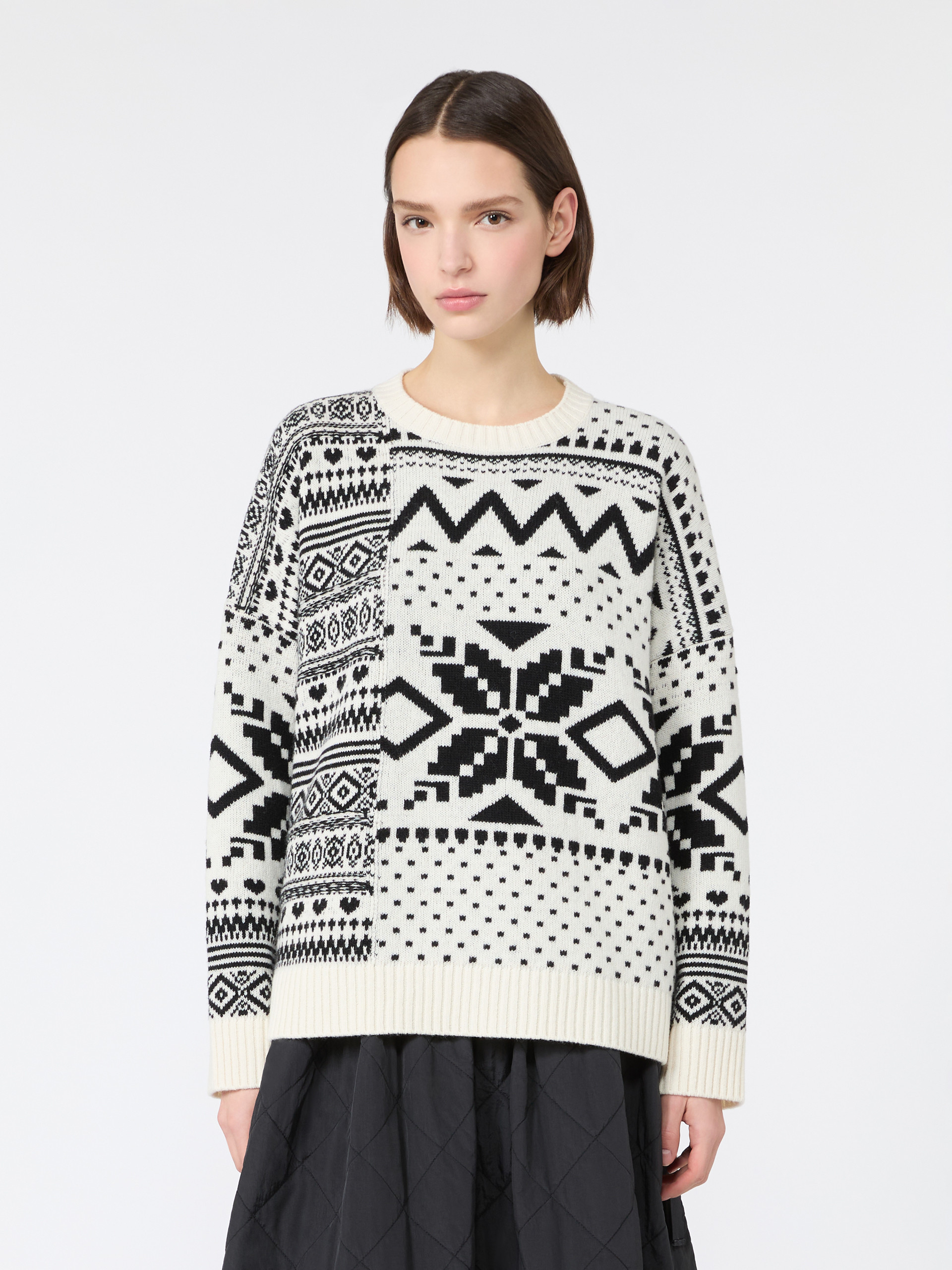 Loose jumper in wool jacquard - Weekend Max Mara - 2