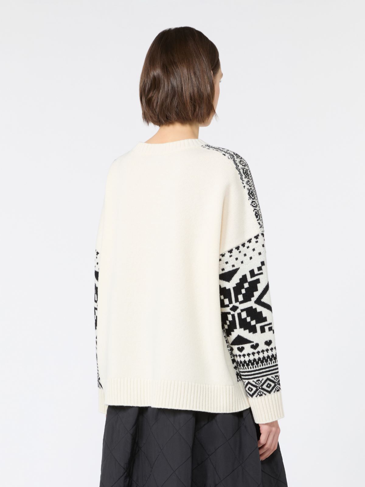 Loose jumper in wool jacquard - Weekend Max Mara - 3