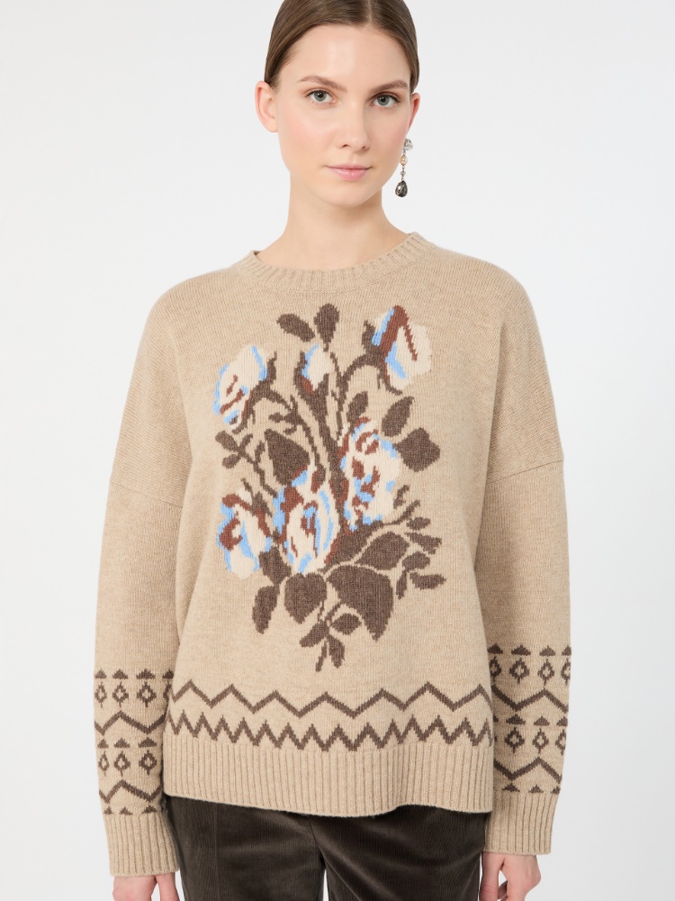 Loose jumper in wool jacquard - Weekend Max Mara