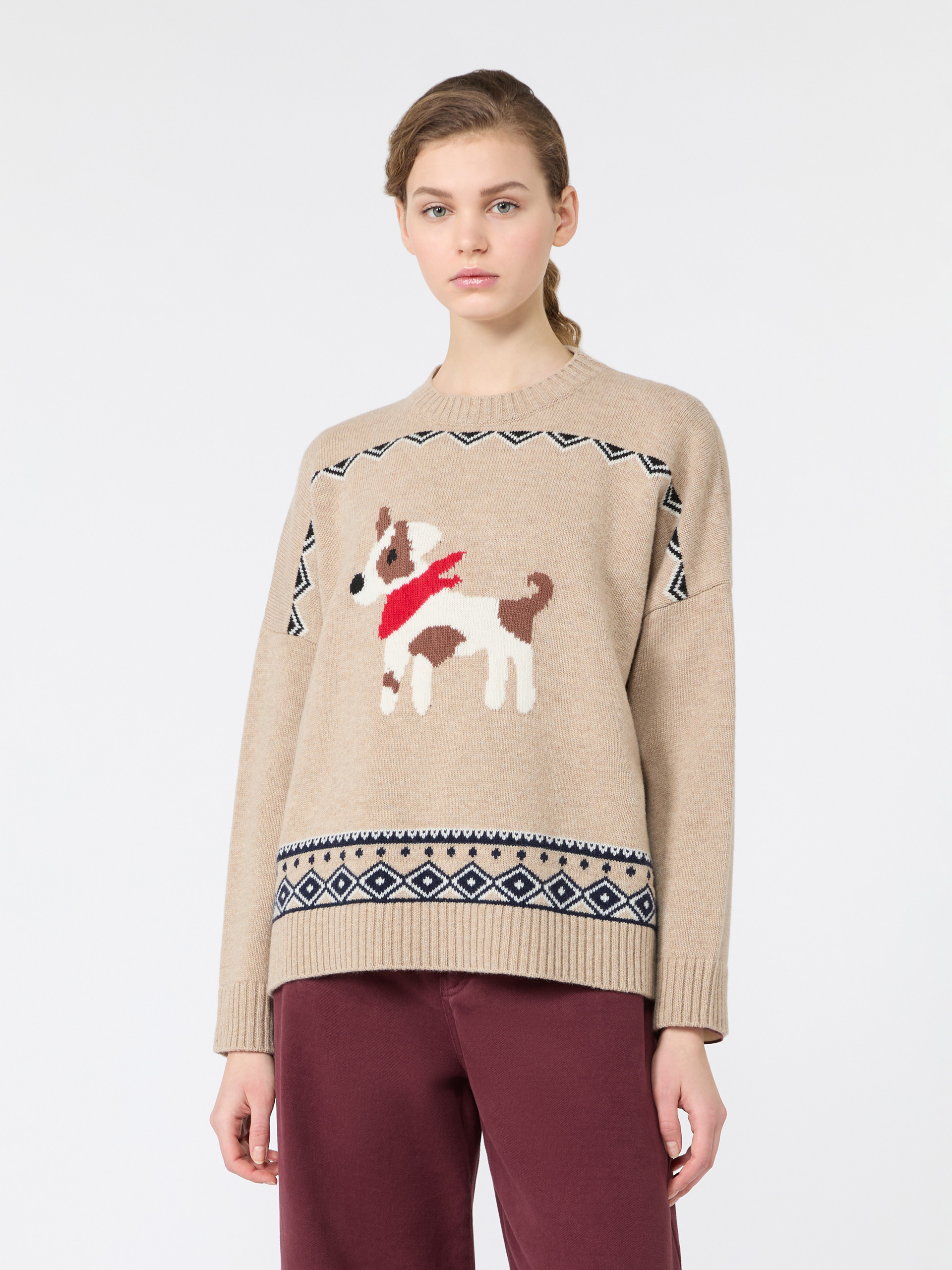 Loose jumper in wool jacquard - Weekend Max Mara - 2