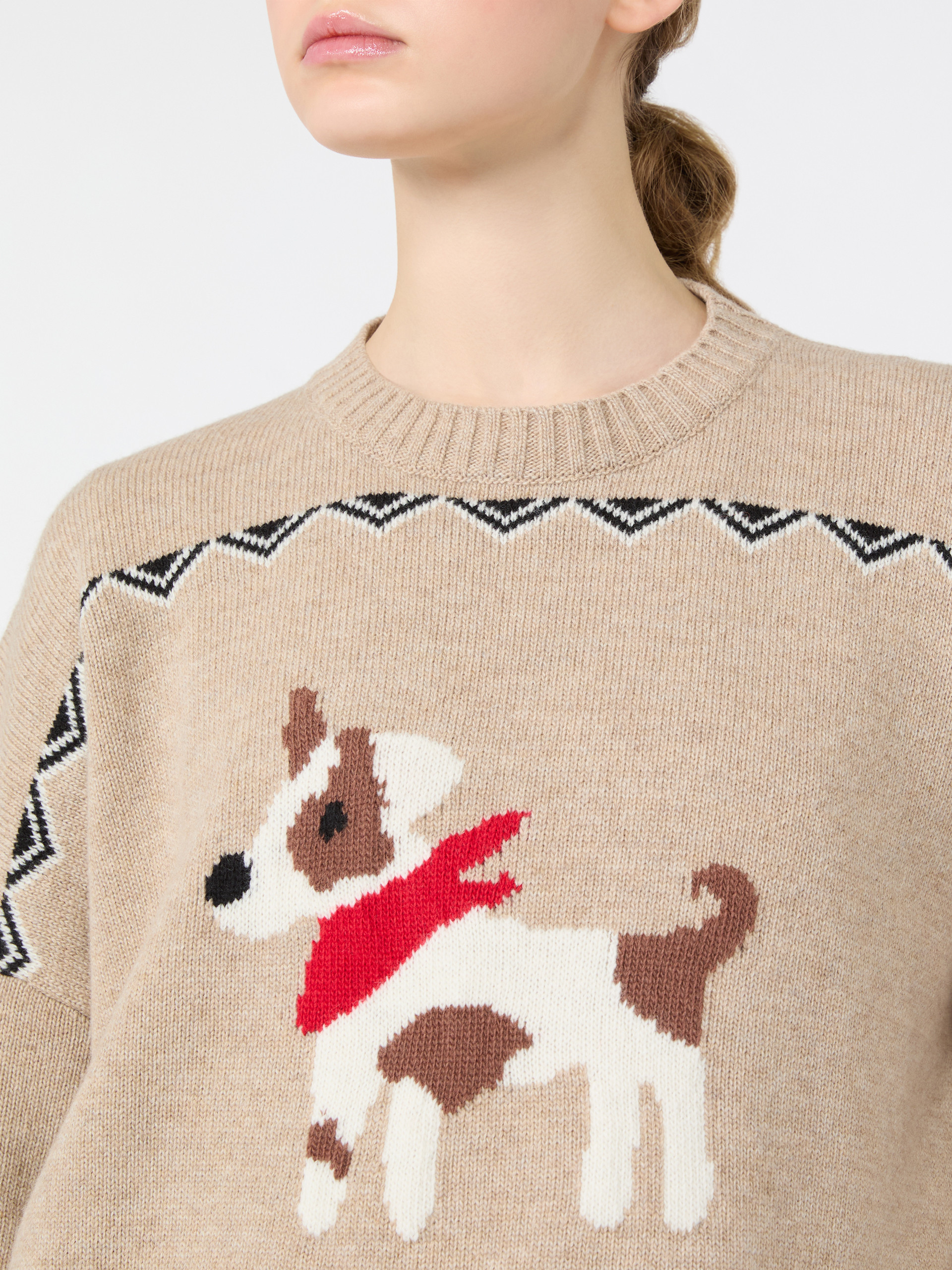 Loose jumper in wool jacquard - Weekend Max Mara - 5