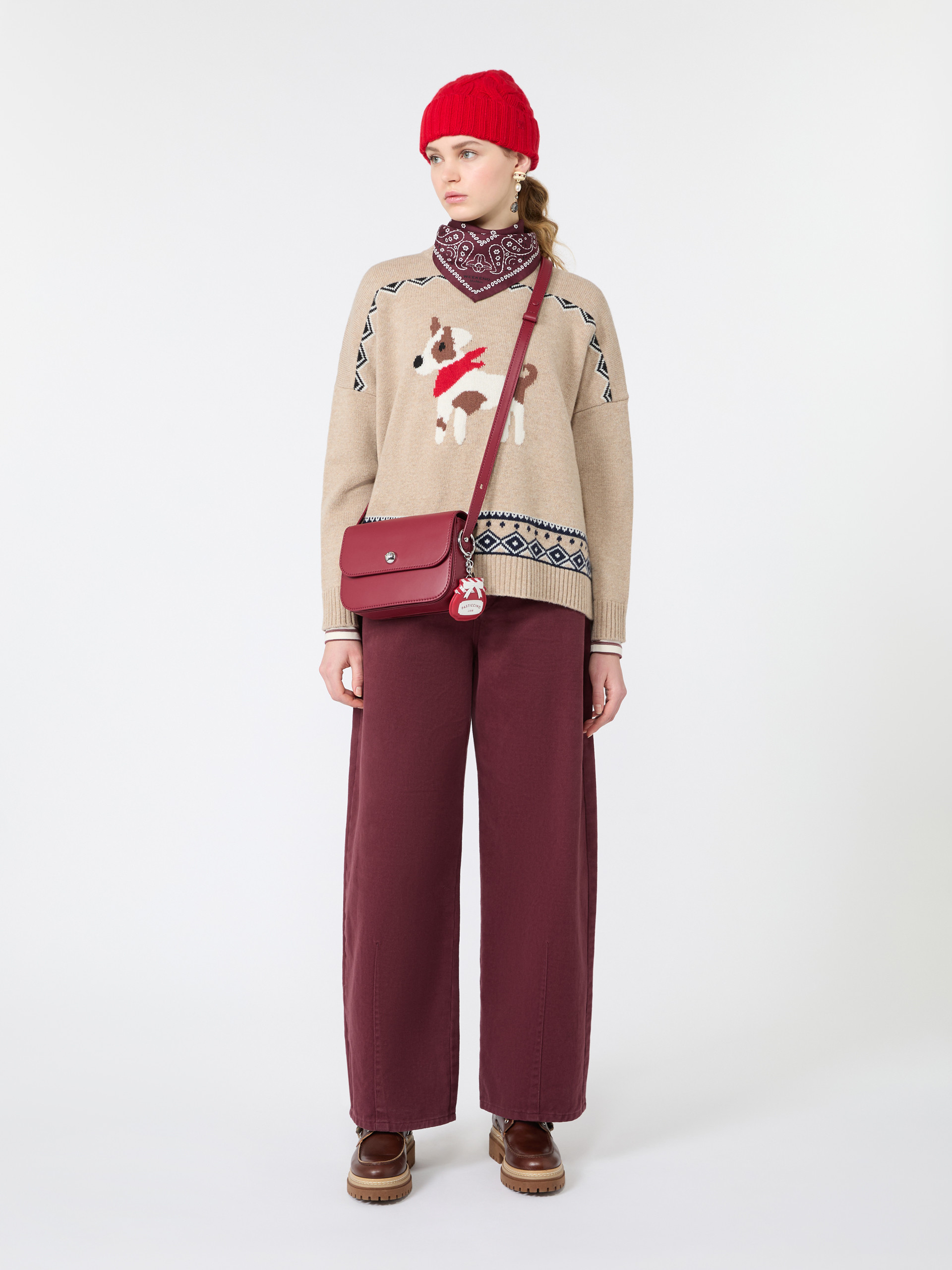 Loose jumper in wool jacquard - Weekend Max Mara