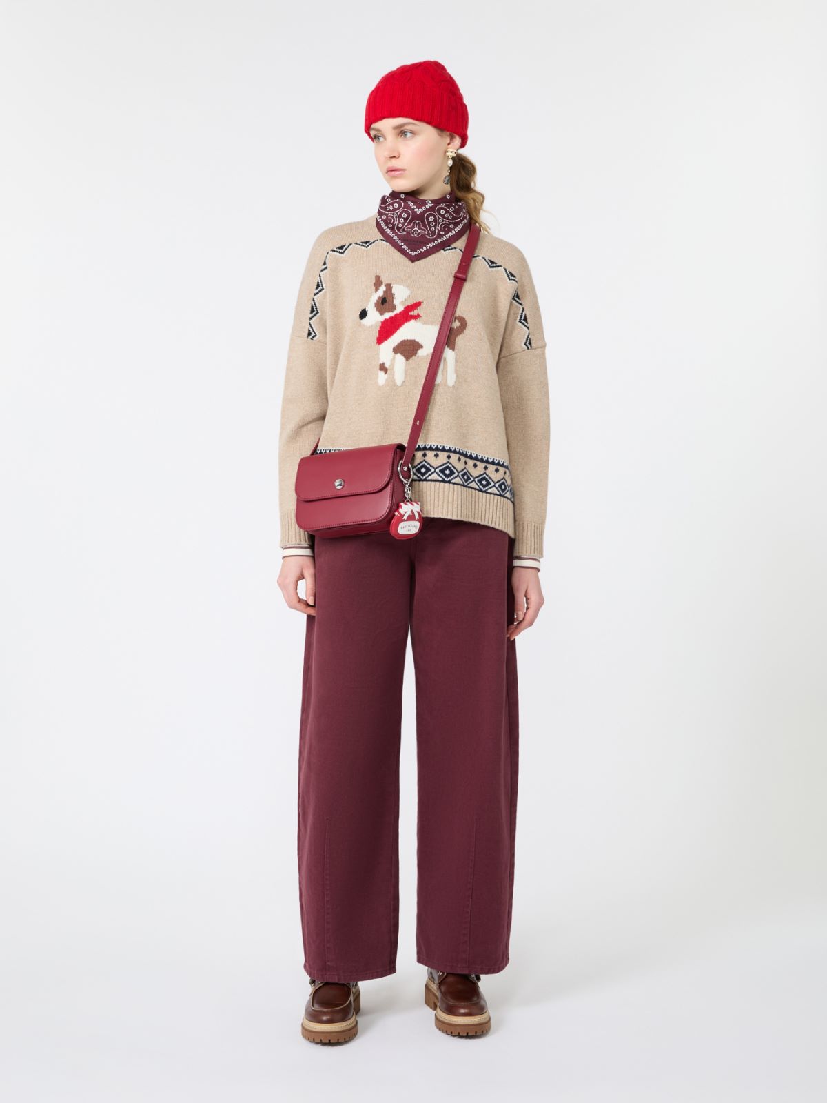 Loose jumper in wool jacquard - Weekend Max Mara