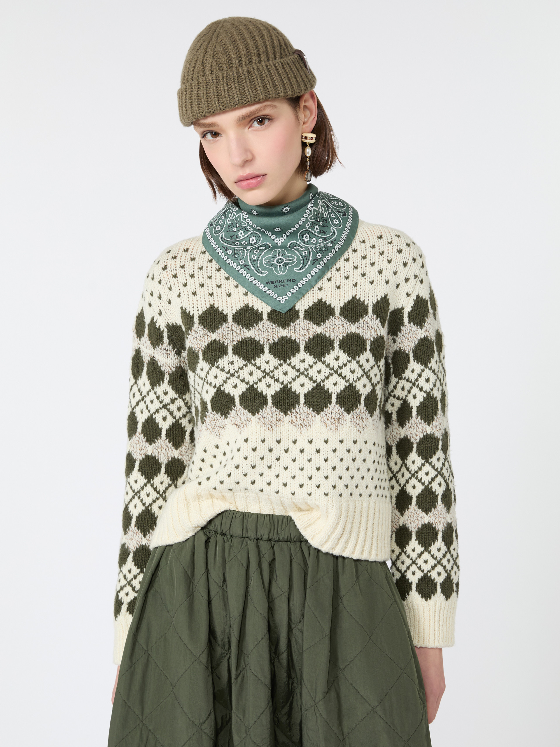 Jacquard wool and cashmere sweater - Weekend Max Mara - 4