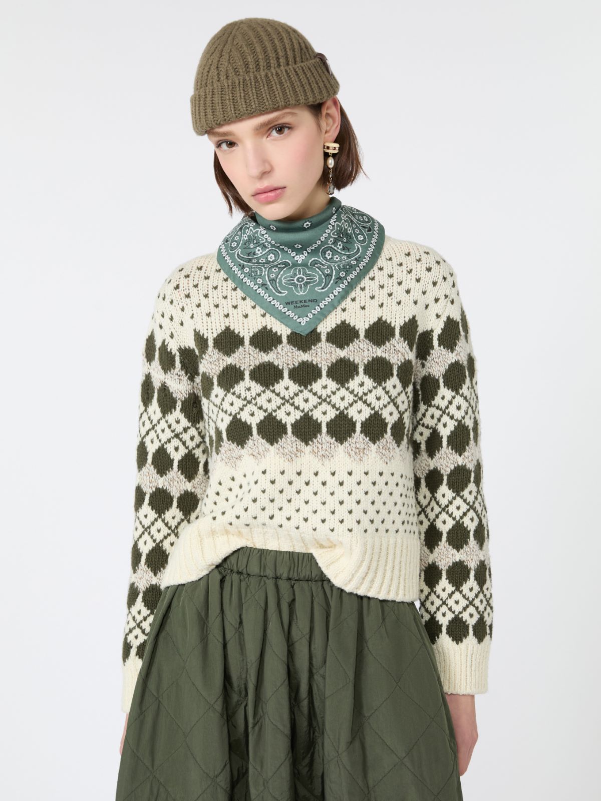 Jacquard wool and cashmere sweater - Weekend Max Mara - 4