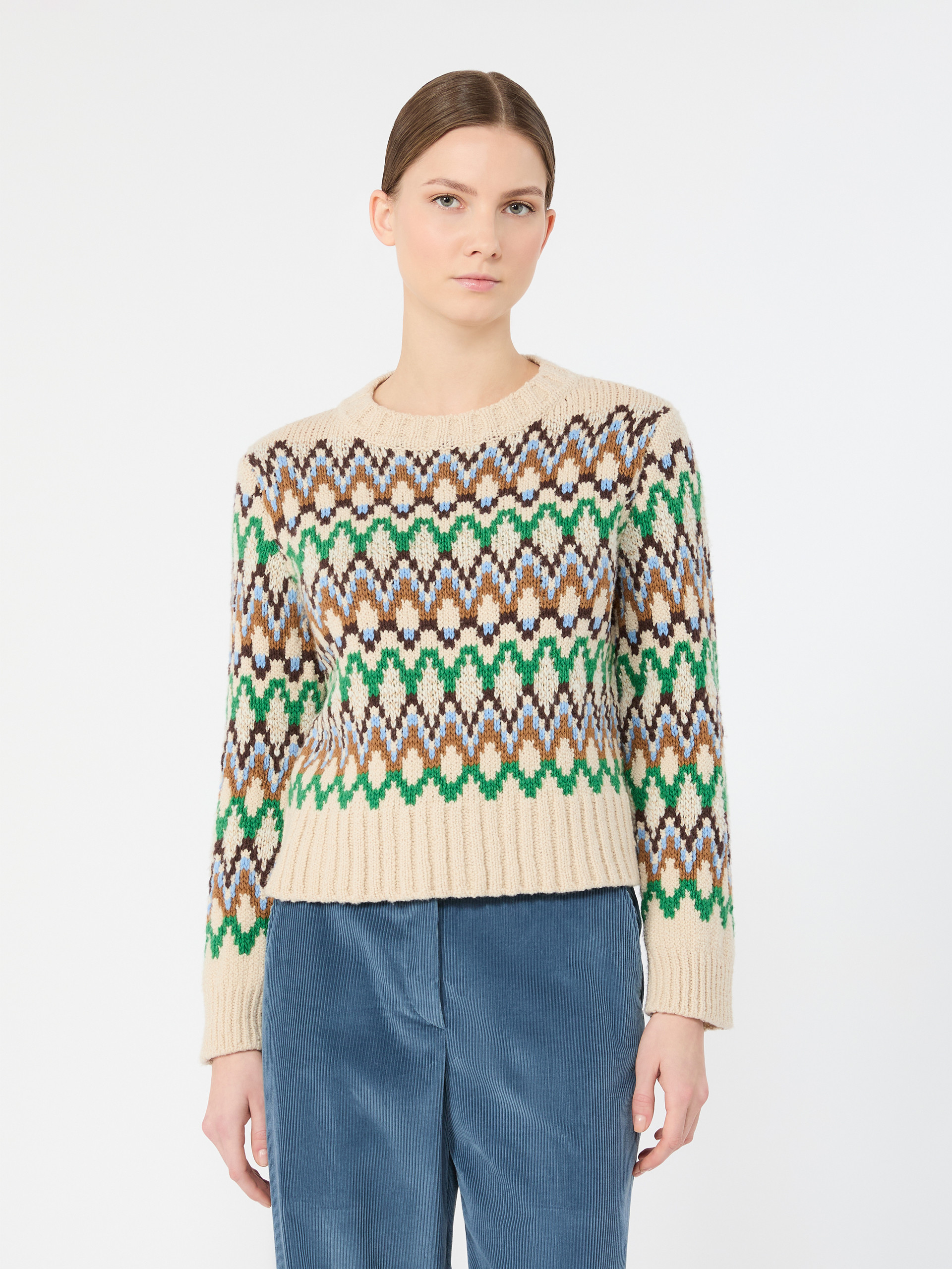 Jacquard wool and cashmere sweater - Weekend Max Mara - 2
