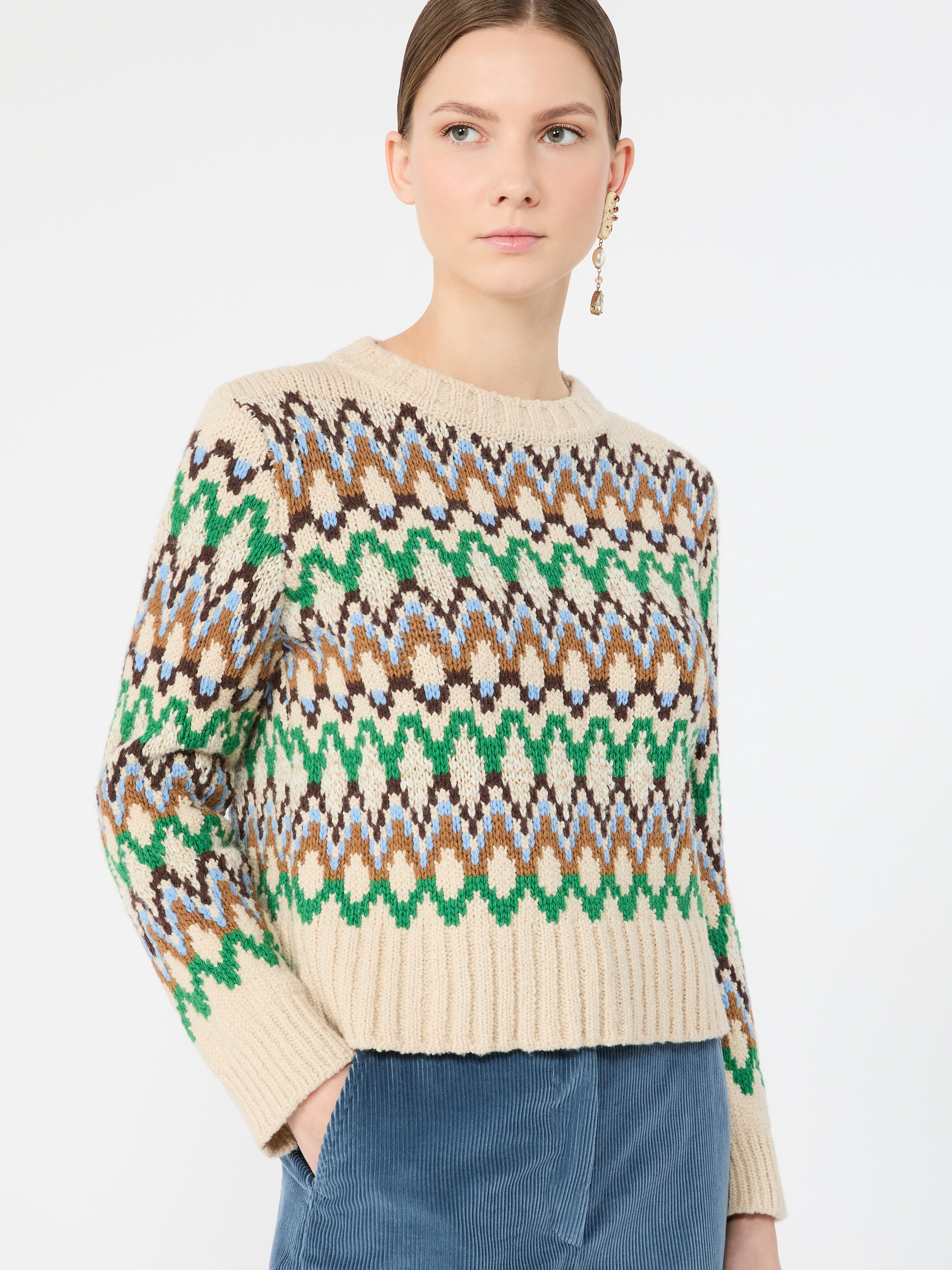Jacquard wool and cashmere sweater - Weekend Max Mara - 4