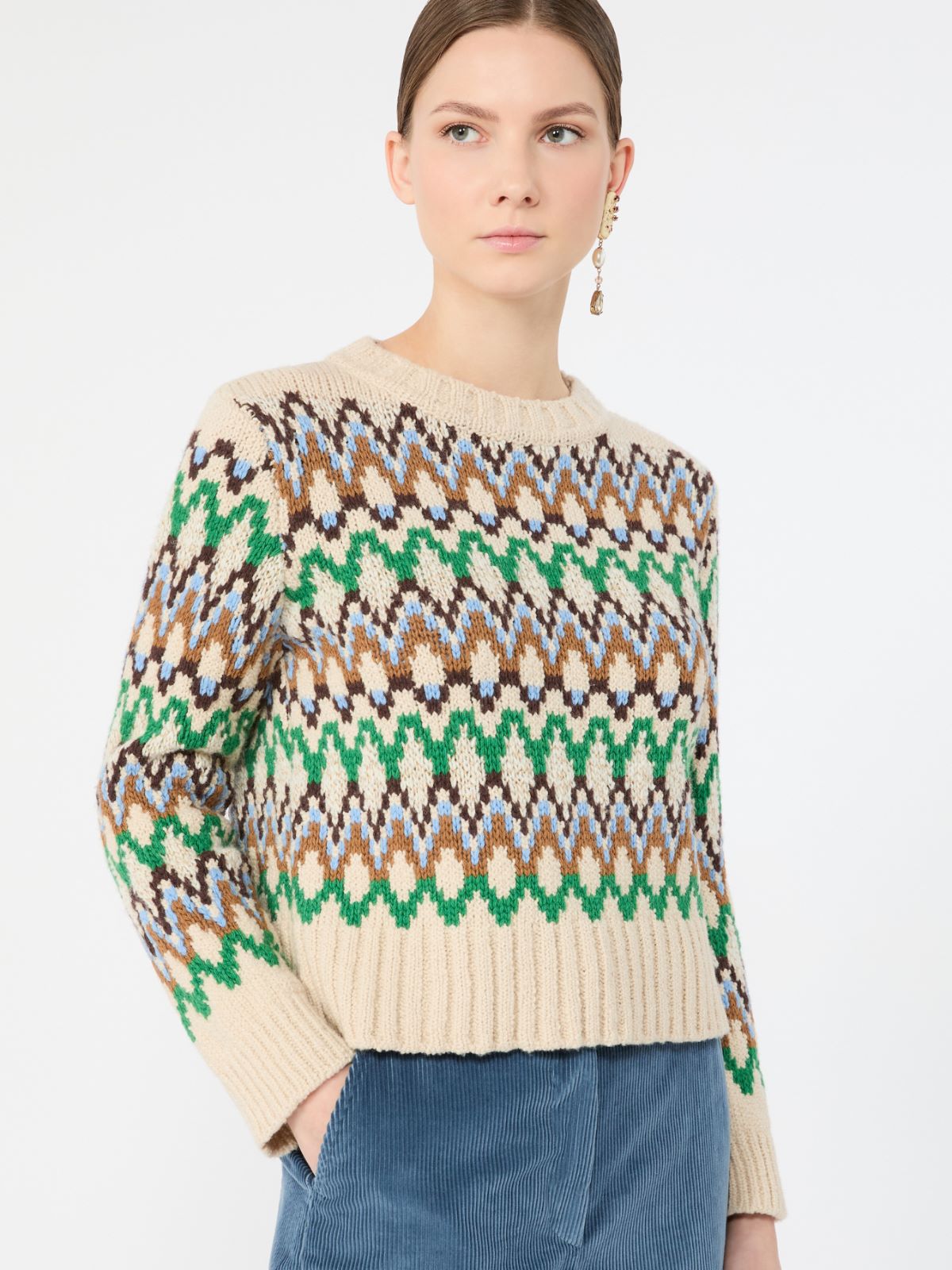Jacquard wool and cashmere sweater - Weekend Max Mara - 4