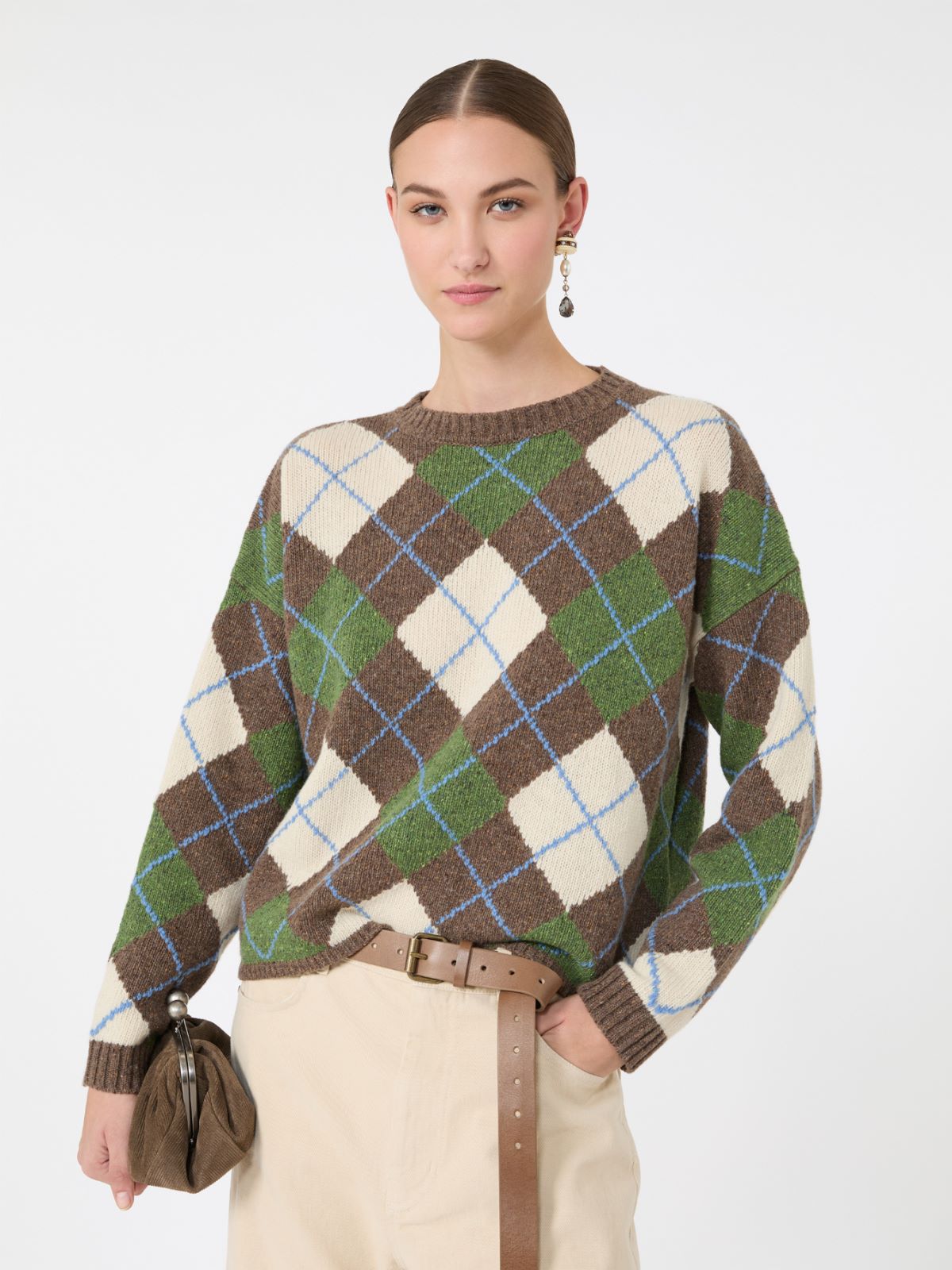 Wool yarn Argyle jumper - Weekend Max Mara - 4