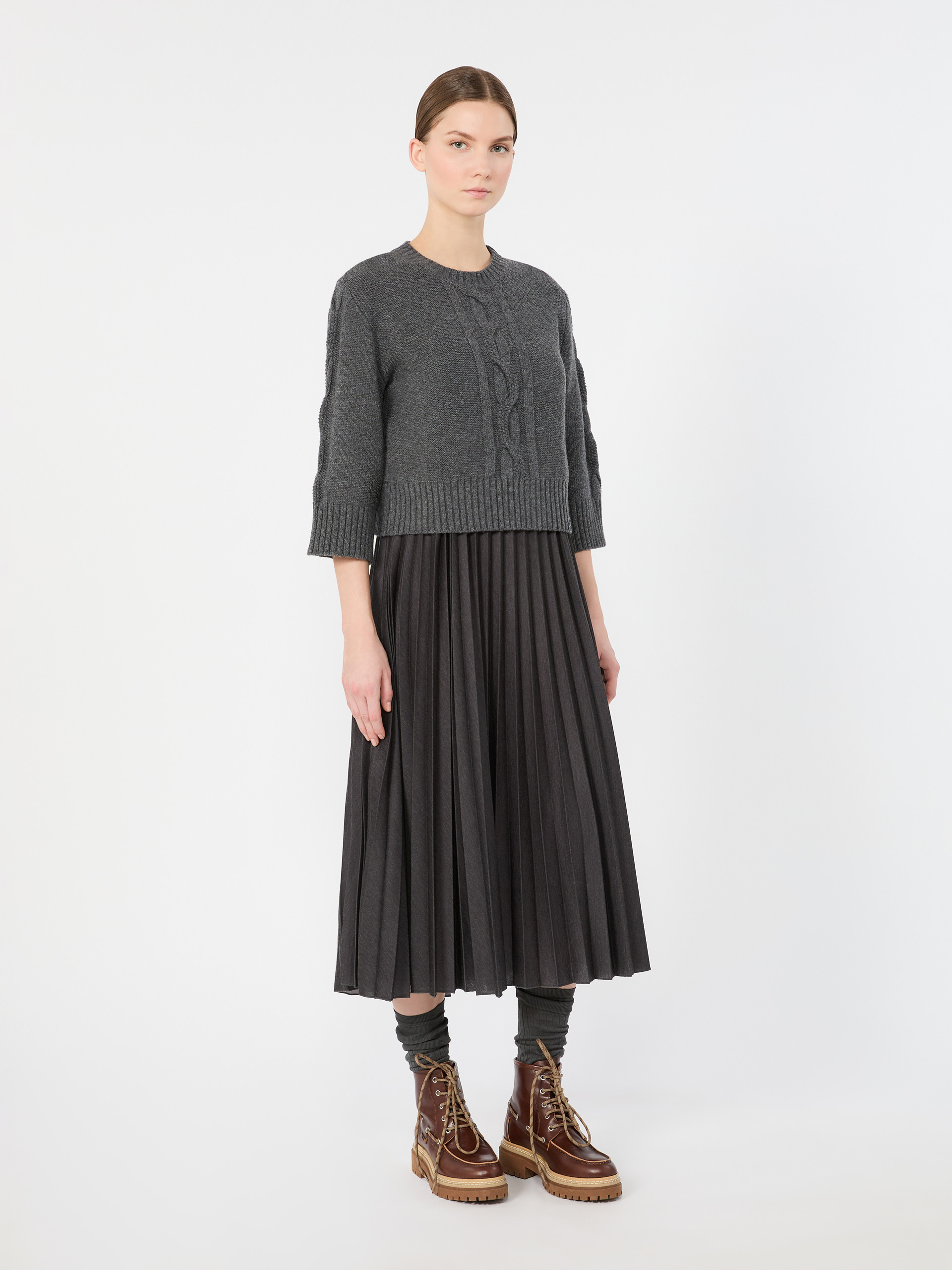 Jersey dress with a wool top - Weekend Max Mara - 2