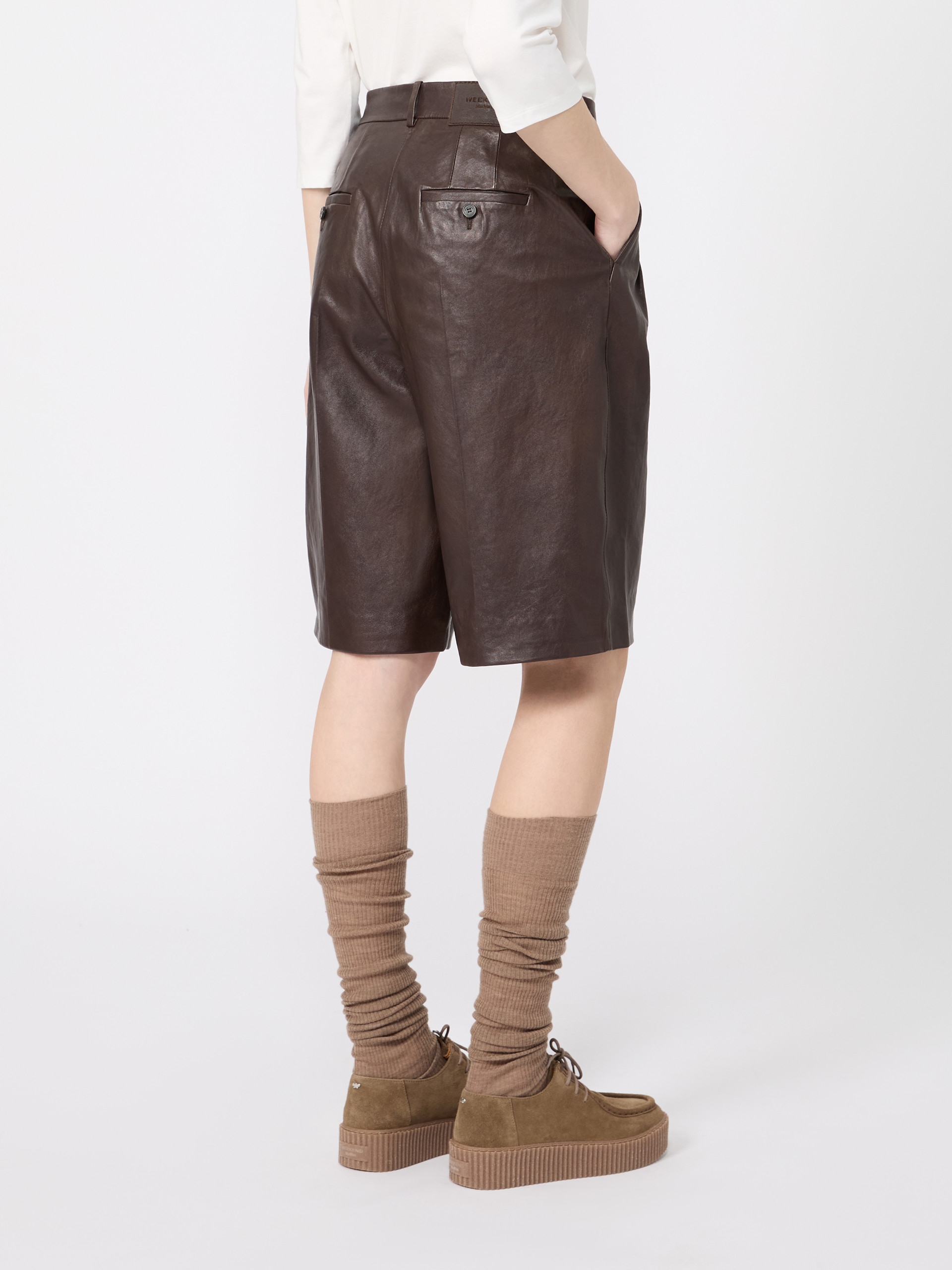 Nappa leather Bermuda shorts - Weekend Max Mara - 3