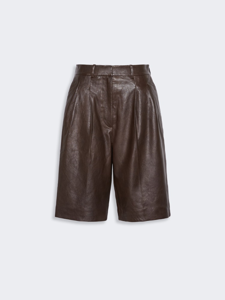 Nappa leather Bermuda shorts - Weekend Max Mara
