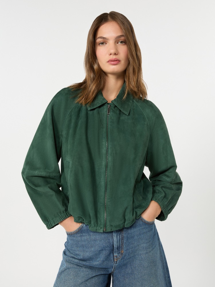 Suede jacket - DARK GREEN - Weekend Max Mara