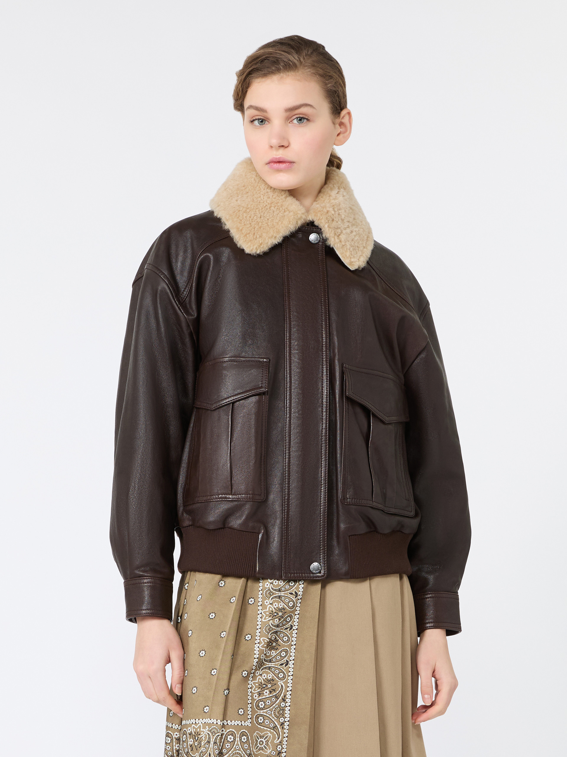 Aviator jacket in nappa leather - Weekend Max Mara - 2