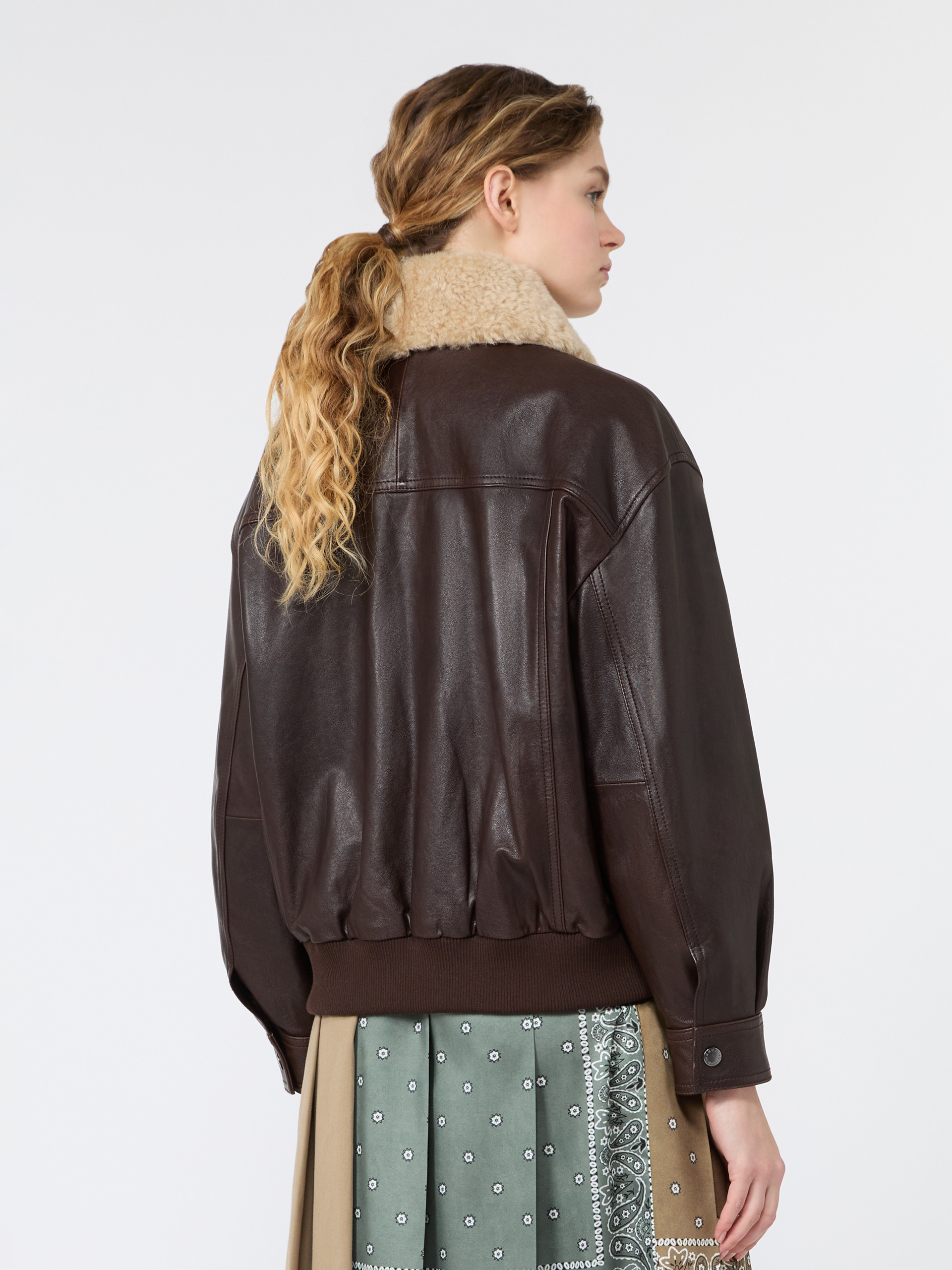 Aviator jacket in nappa leather - Weekend Max Mara - 3