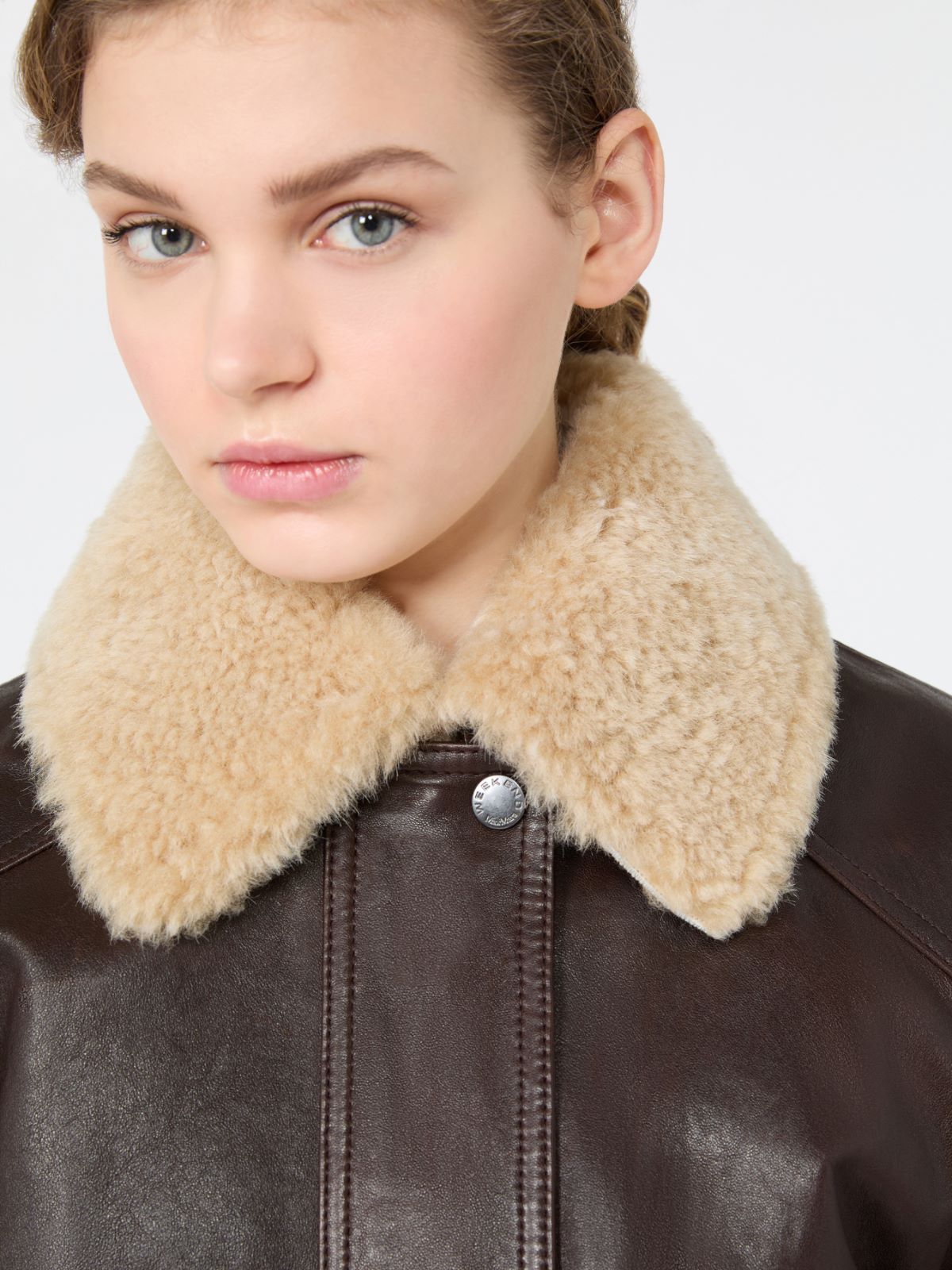 Aviator jacket in nappa leather - Weekend Max Mara - 5