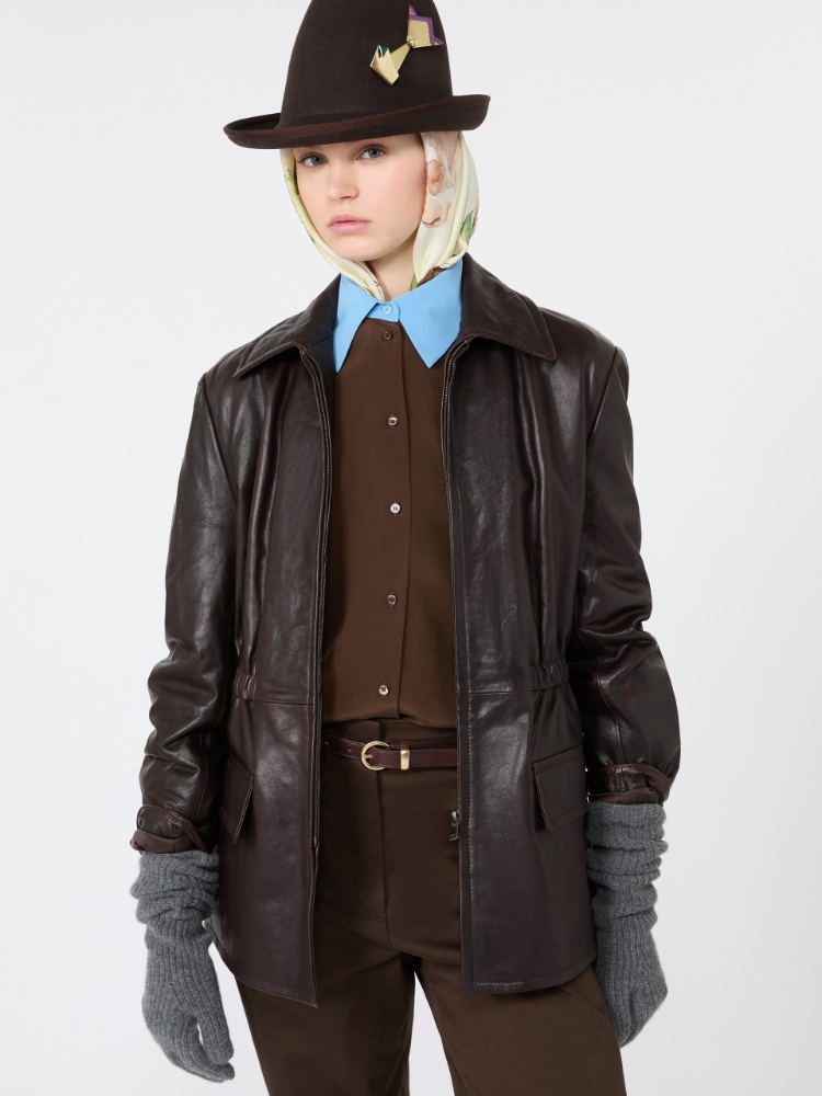 Leather biker jacket - Weekend Max Mara