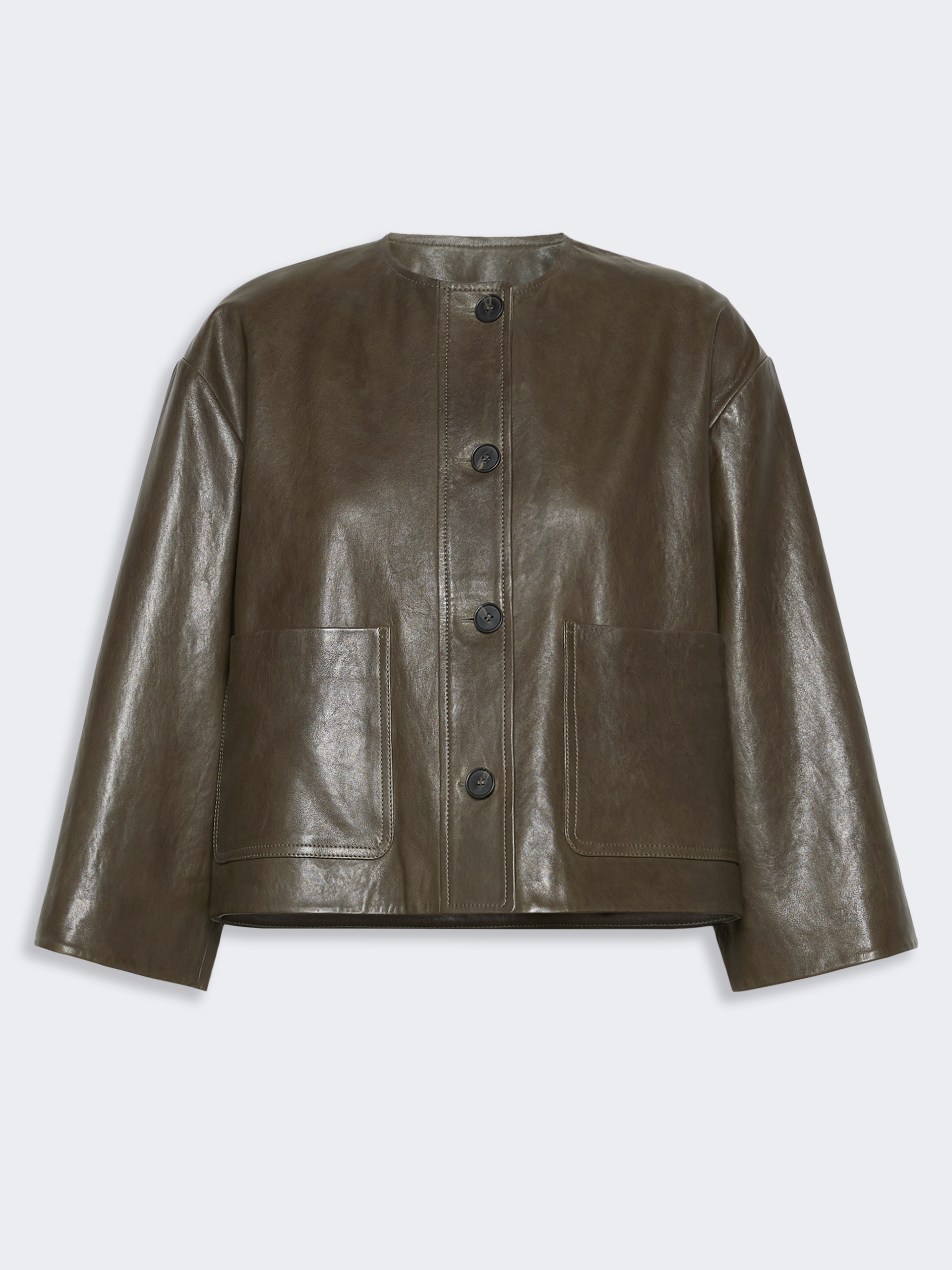 Boxy-fit Nappa leather jacket - Weekend Max Mara - 6
