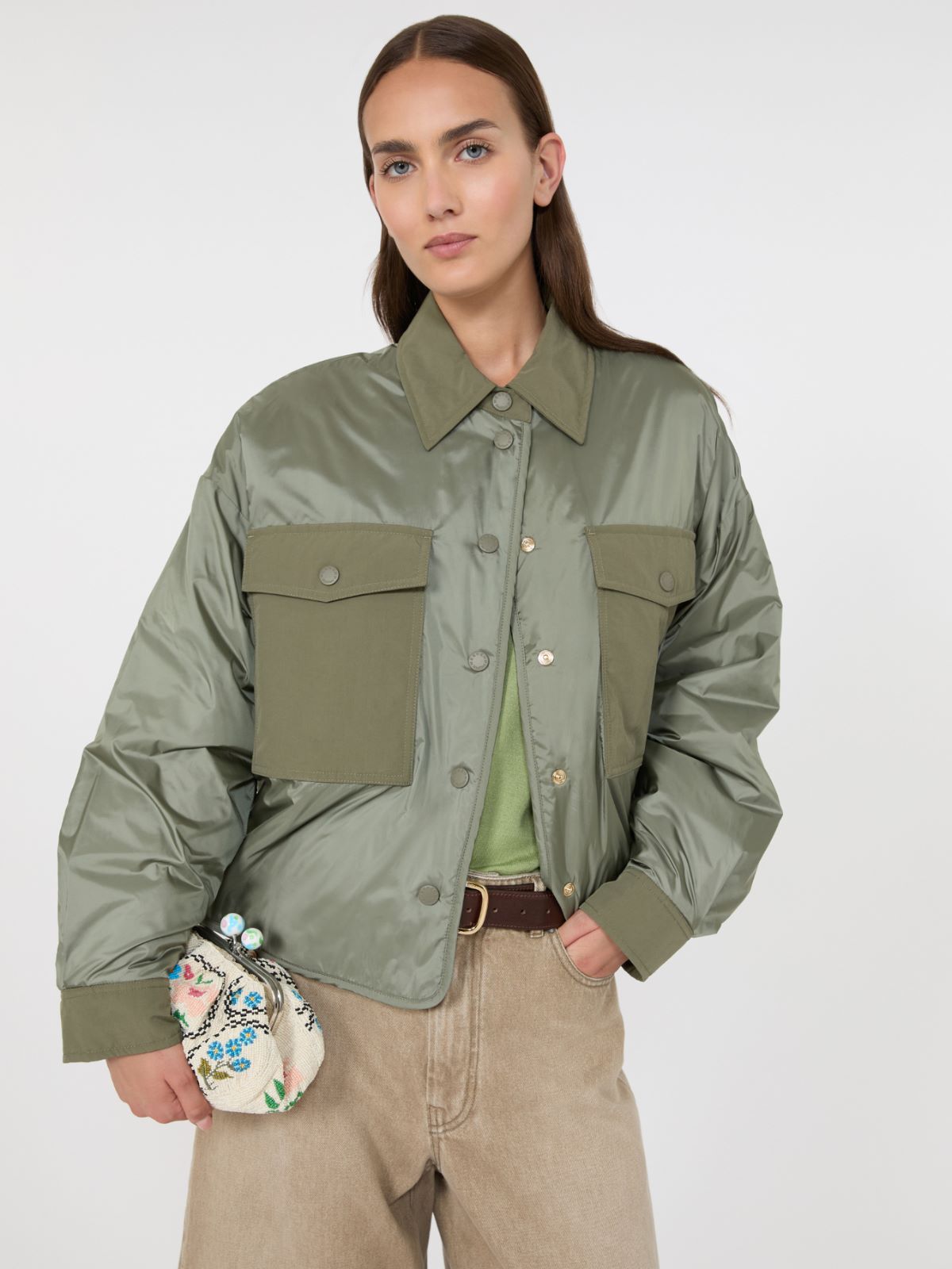 Reversible water-repellent canvas padded jacket - Weekend Max Mara - 4
