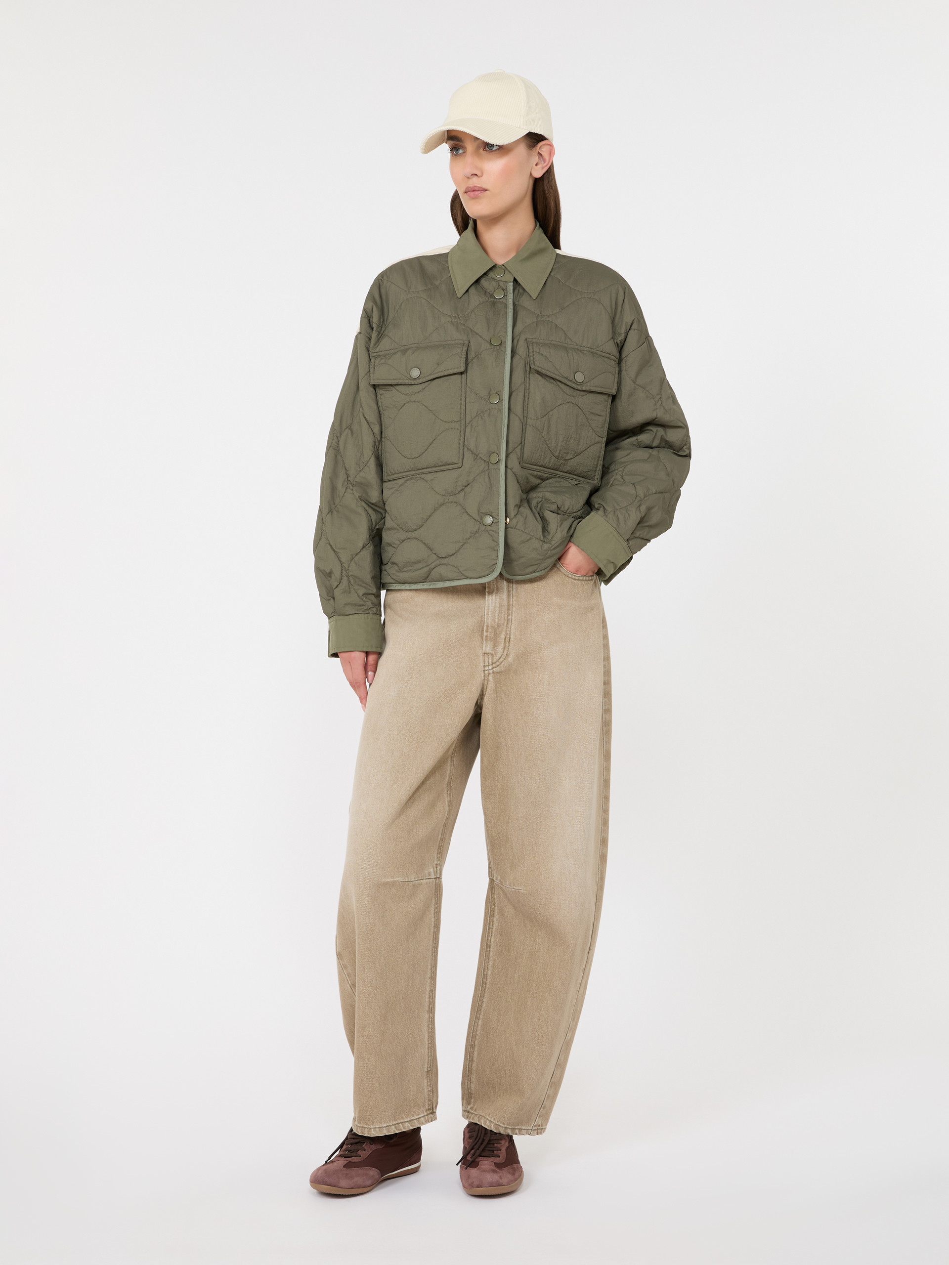 Reversible water-repellent canvas padded jacket - Weekend Max Mara